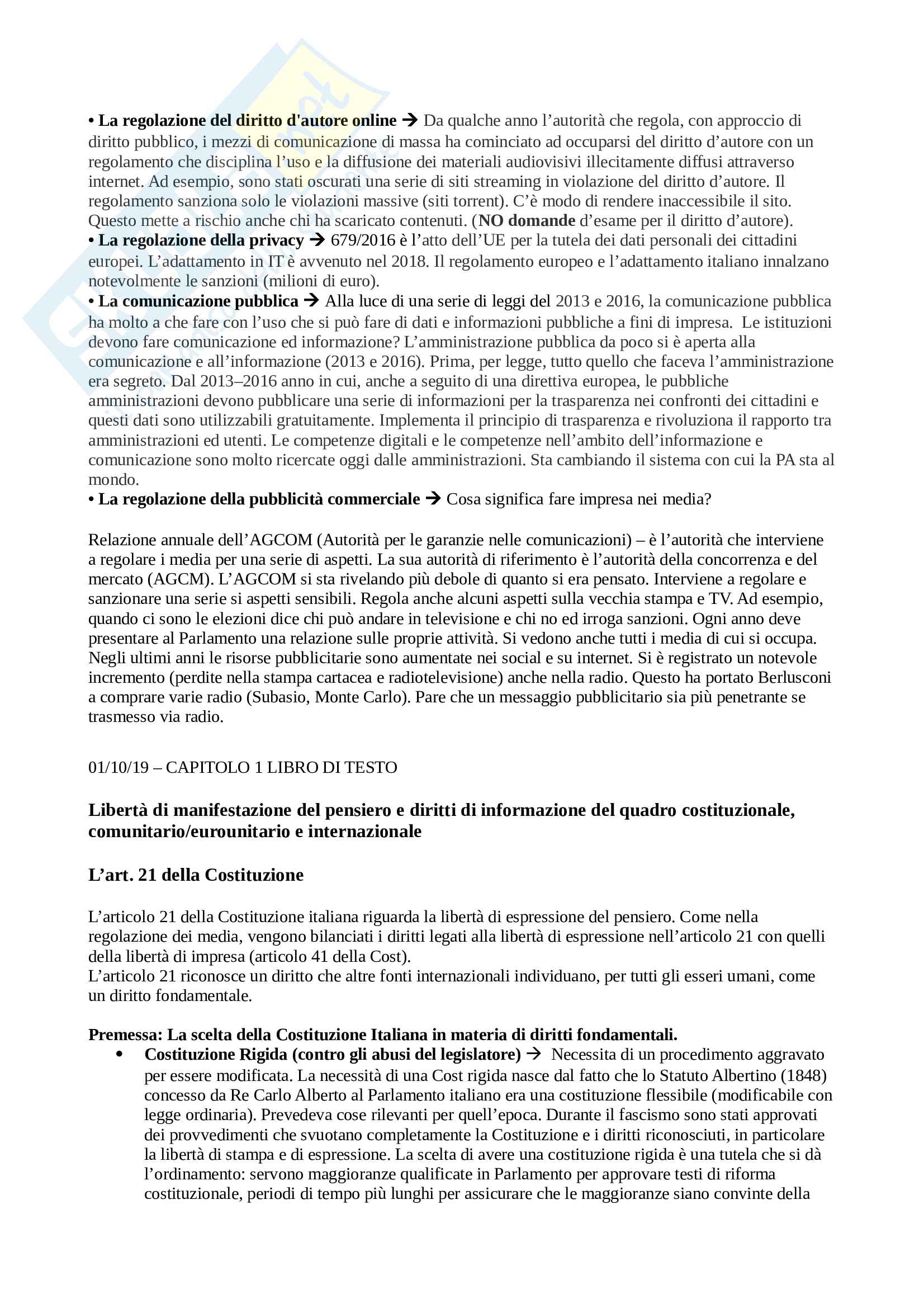 Diritto dei media Pag. 2