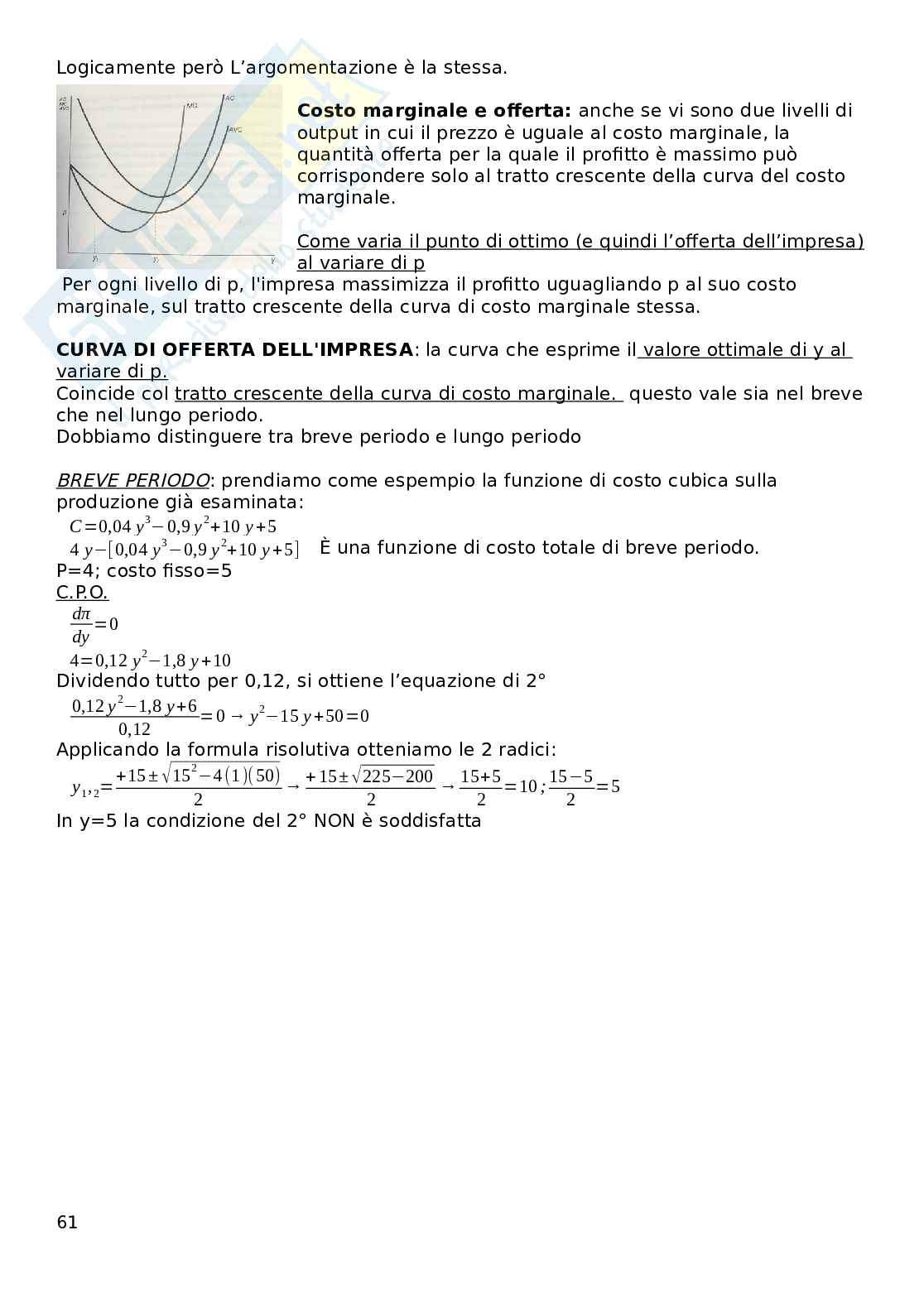 Riassunto esame Microeconomia, Prof. Busetto Francesca, libro consigliato Microeconomia, Varian  Pag. 61
