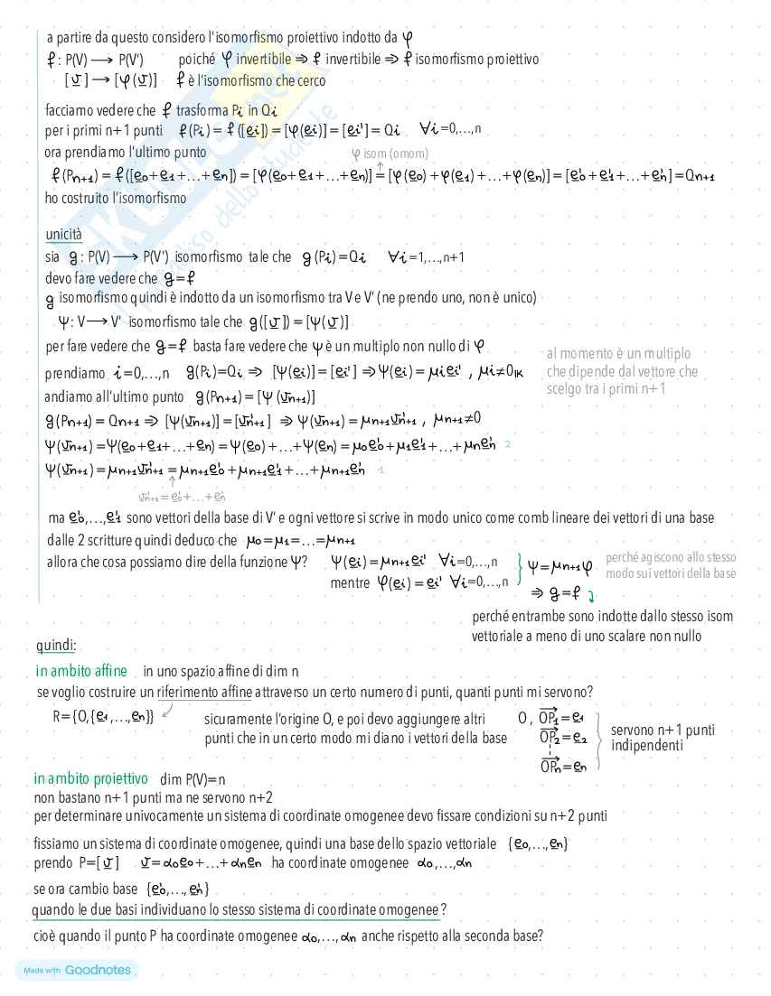 Appunti di Geometria Proiettiva Pag. 36