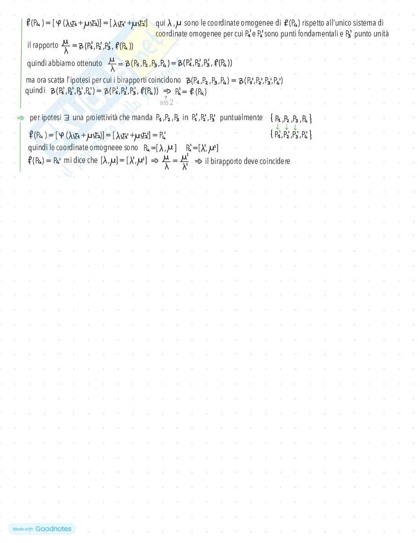Appunti di Geometria Proiettiva Pag. 41