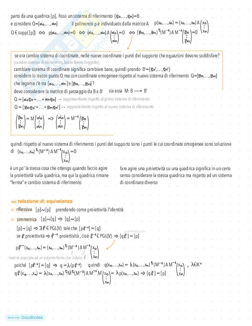 Appunti di Geometria Proiettiva Pag. 51