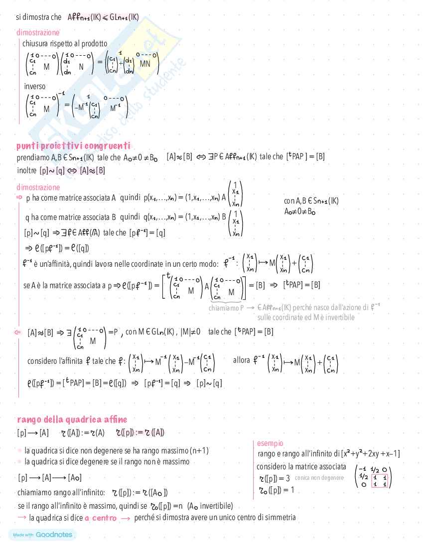 Appunti di Geometria Proiettiva Pag. 61