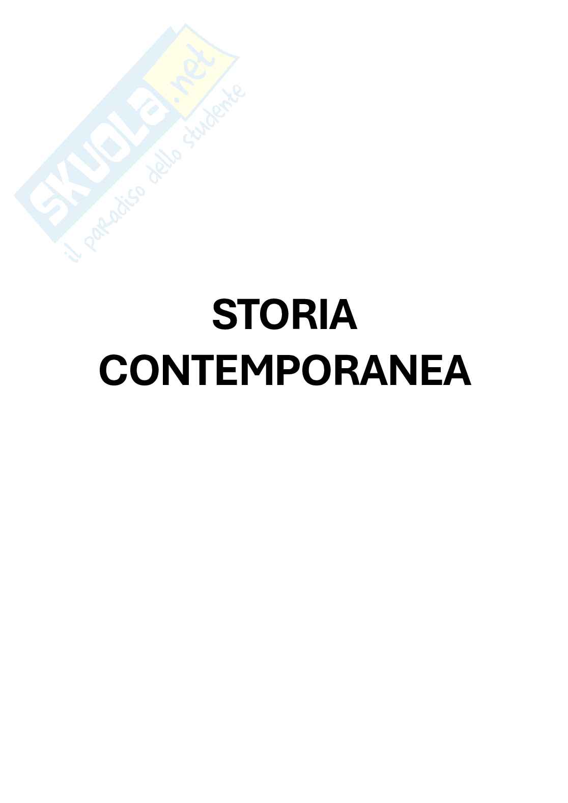 Storia contemporanea  Pag. 1