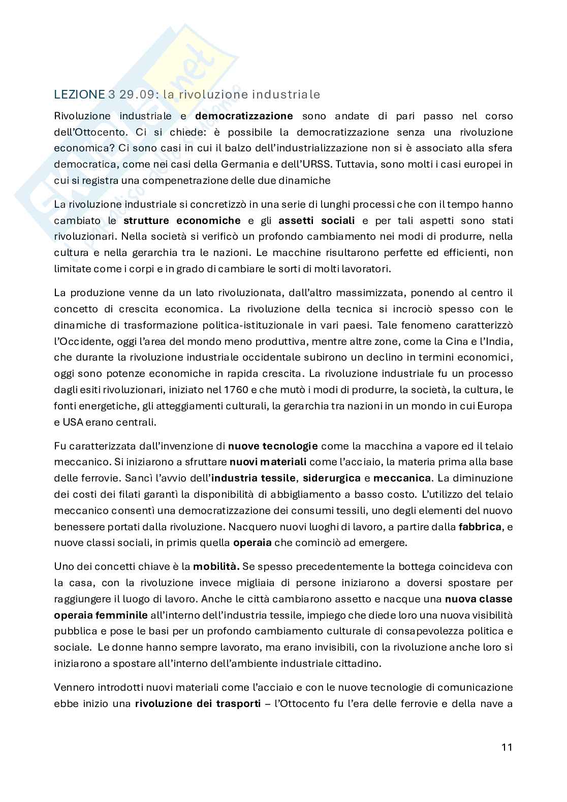 Storia contemporanea  Pag. 11