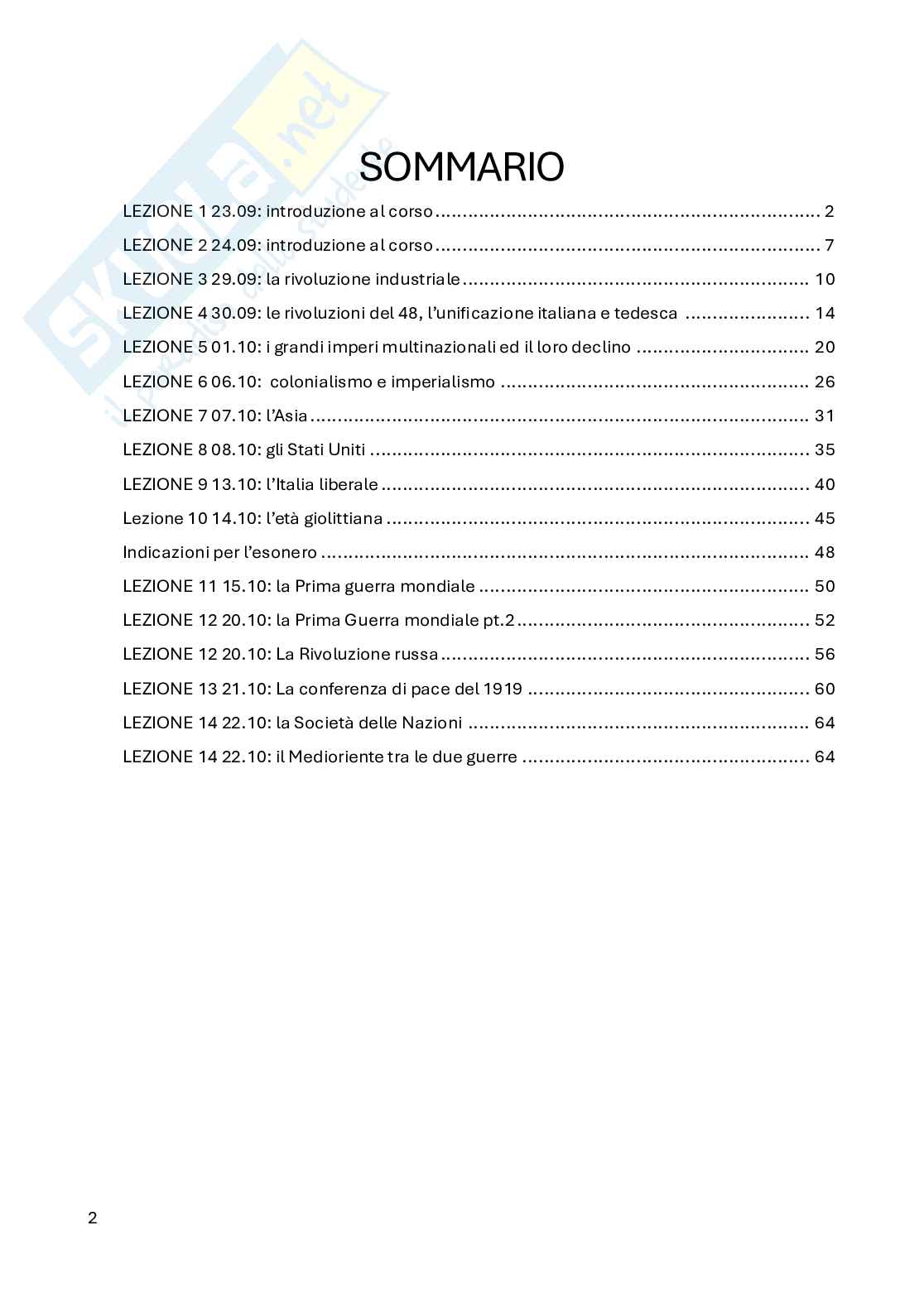 Storia contemporanea  Pag. 2