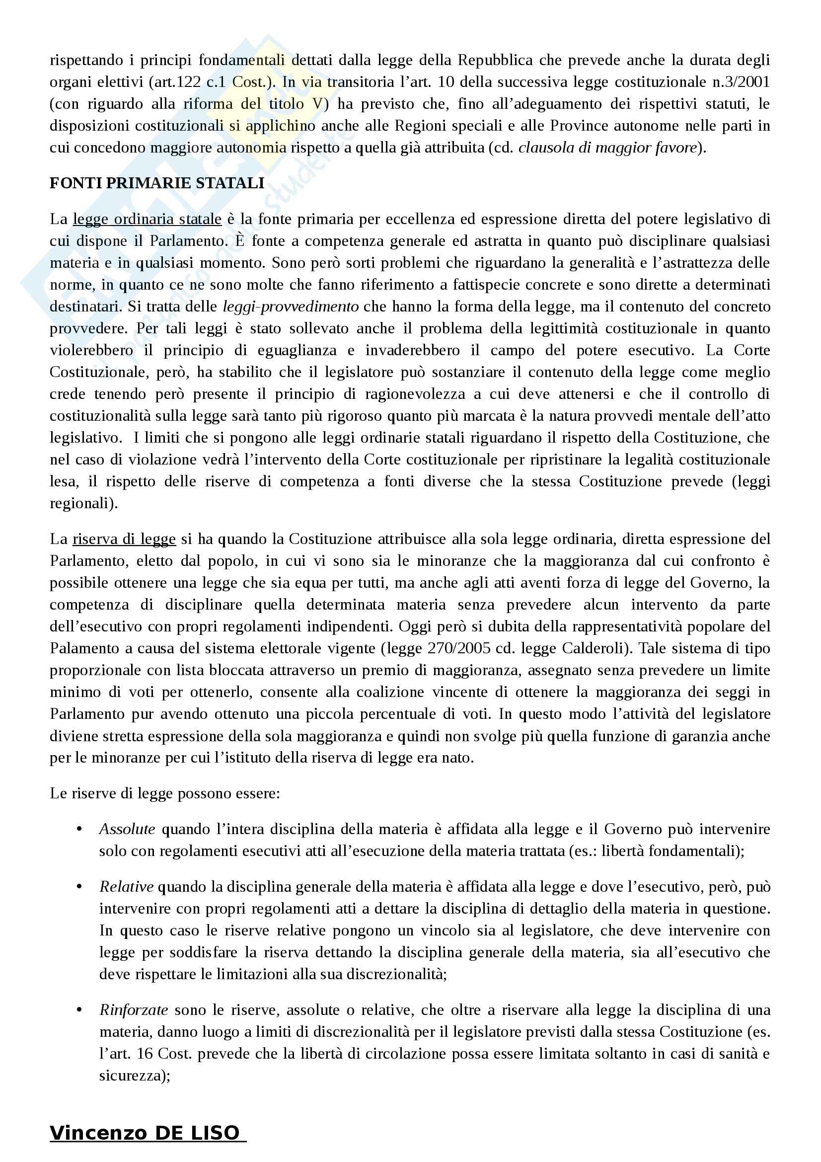 Riassunto esame Diritto Costituzionale, prof. Villone, libro consigliato La Costituzione italiana, Diddi Nardi, Coen Pag. 6