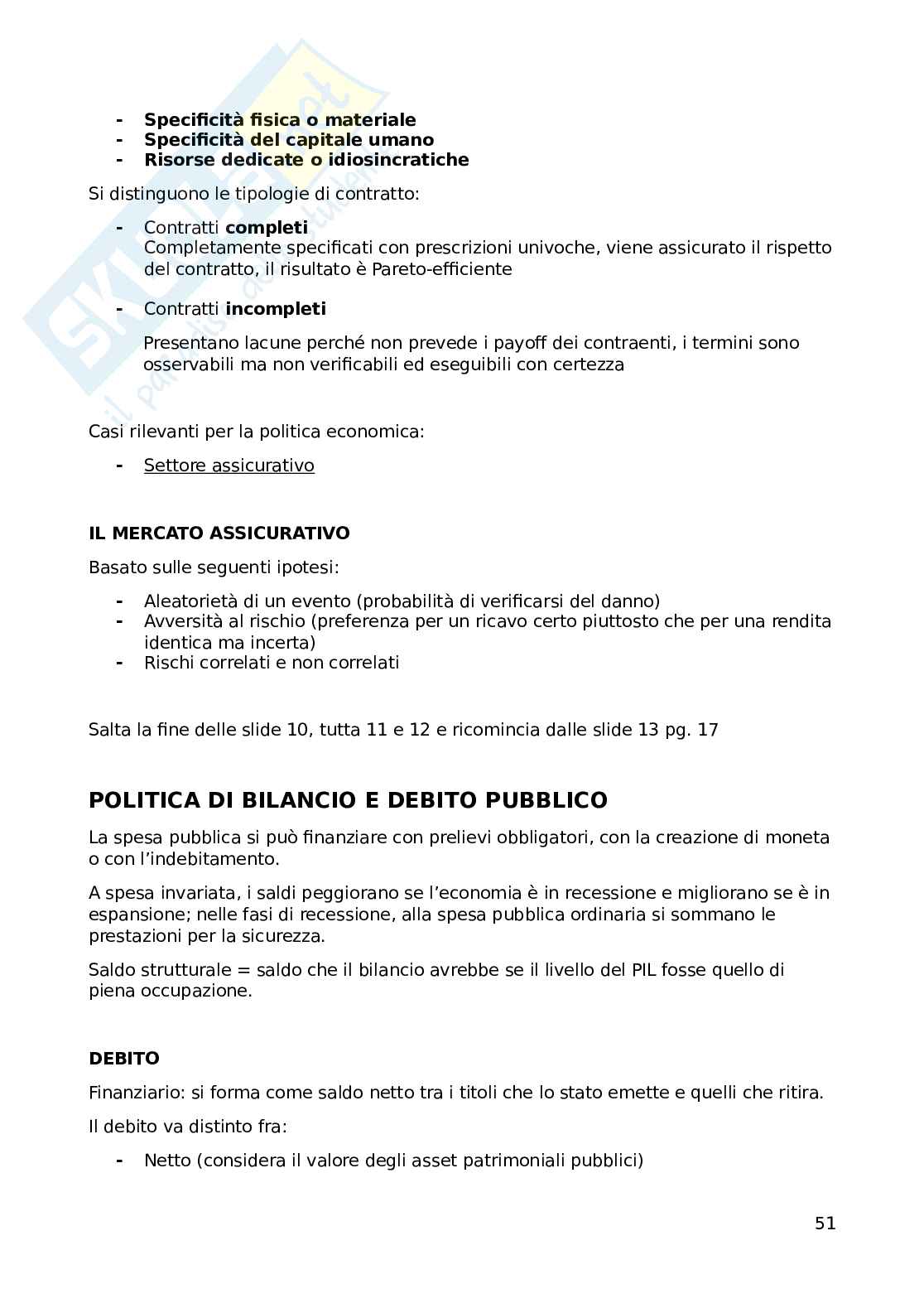 Politica economica e monetaria Pag. 51