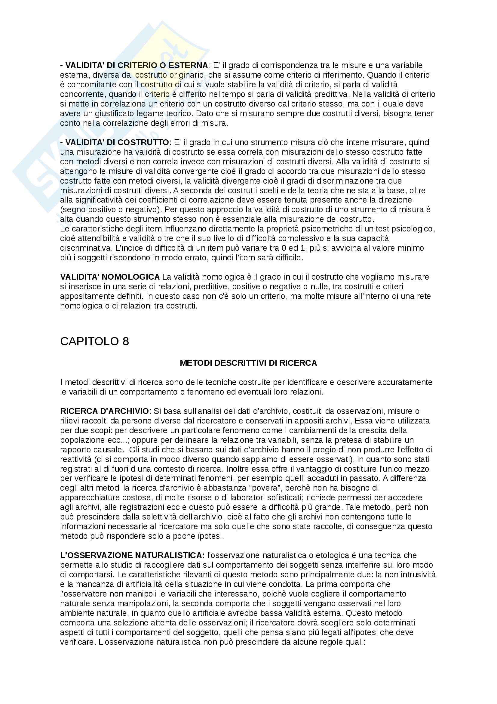 Riassunto esame Metodologia, prof. Cuzzocrea, libro consigliato Metodologia della ricerca psicologica, Gnisci Pag. 16