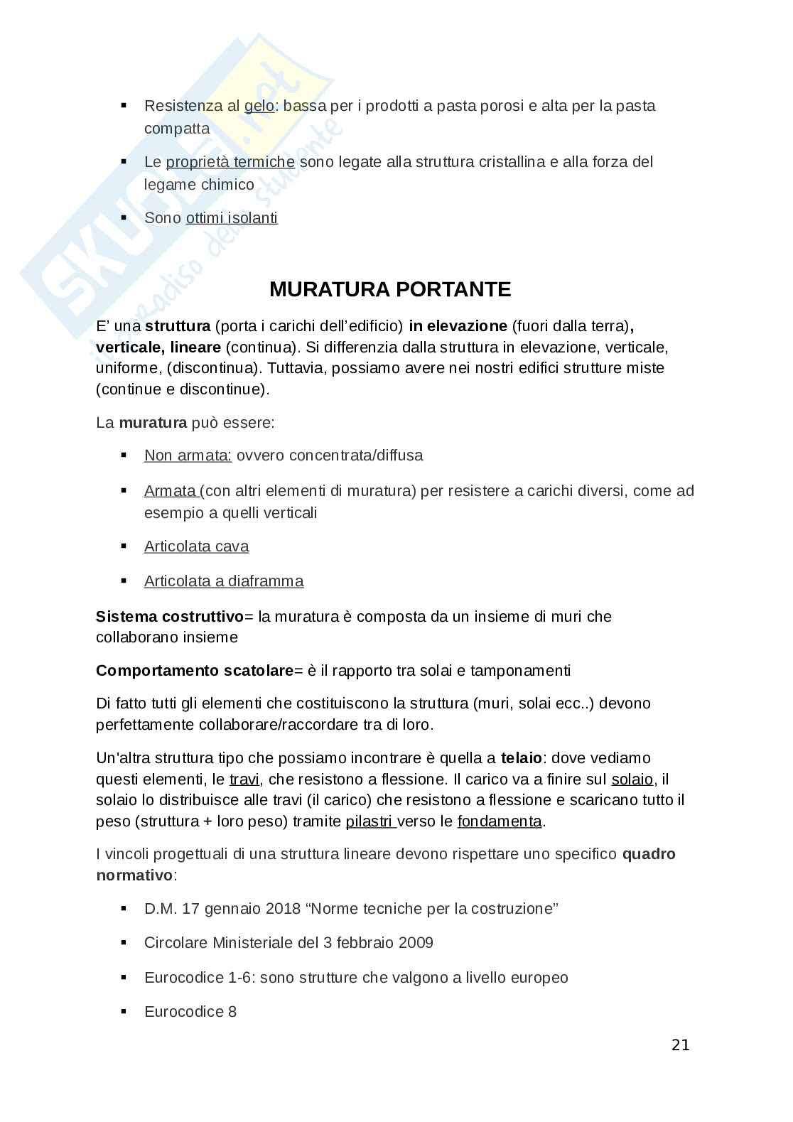 Appunti Tecnologia dell'architettura Pag. 21