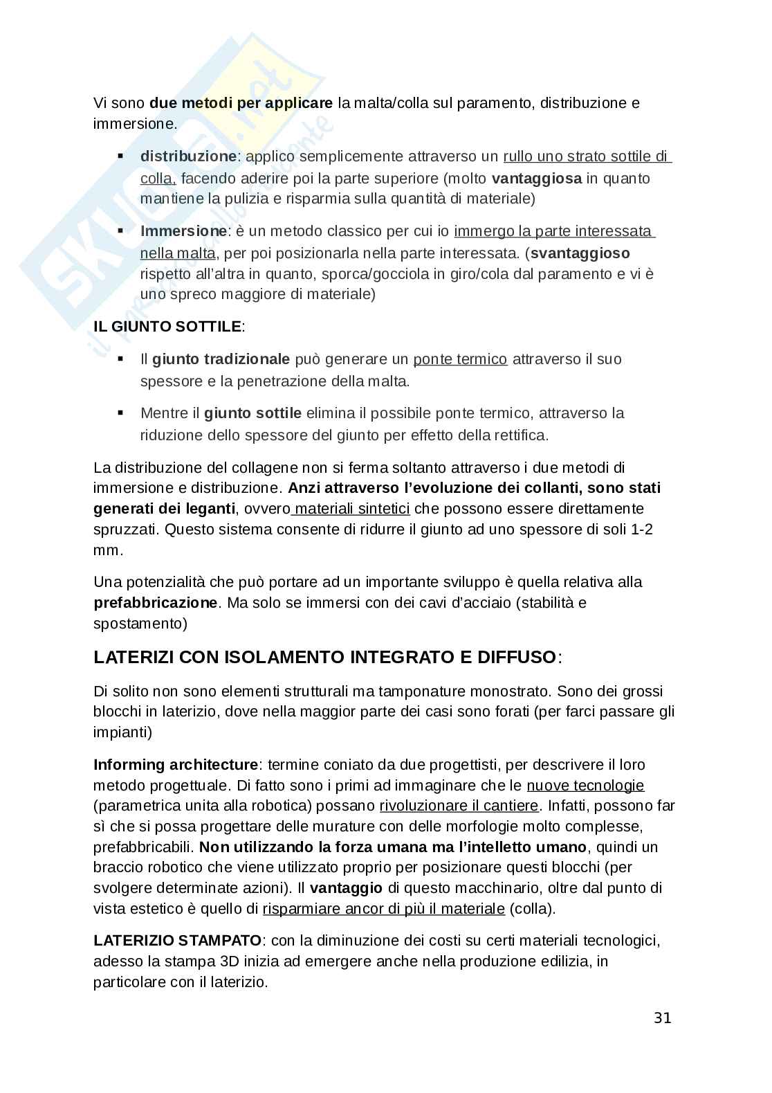 Appunti Tecnologia dell'architettura Pag. 31