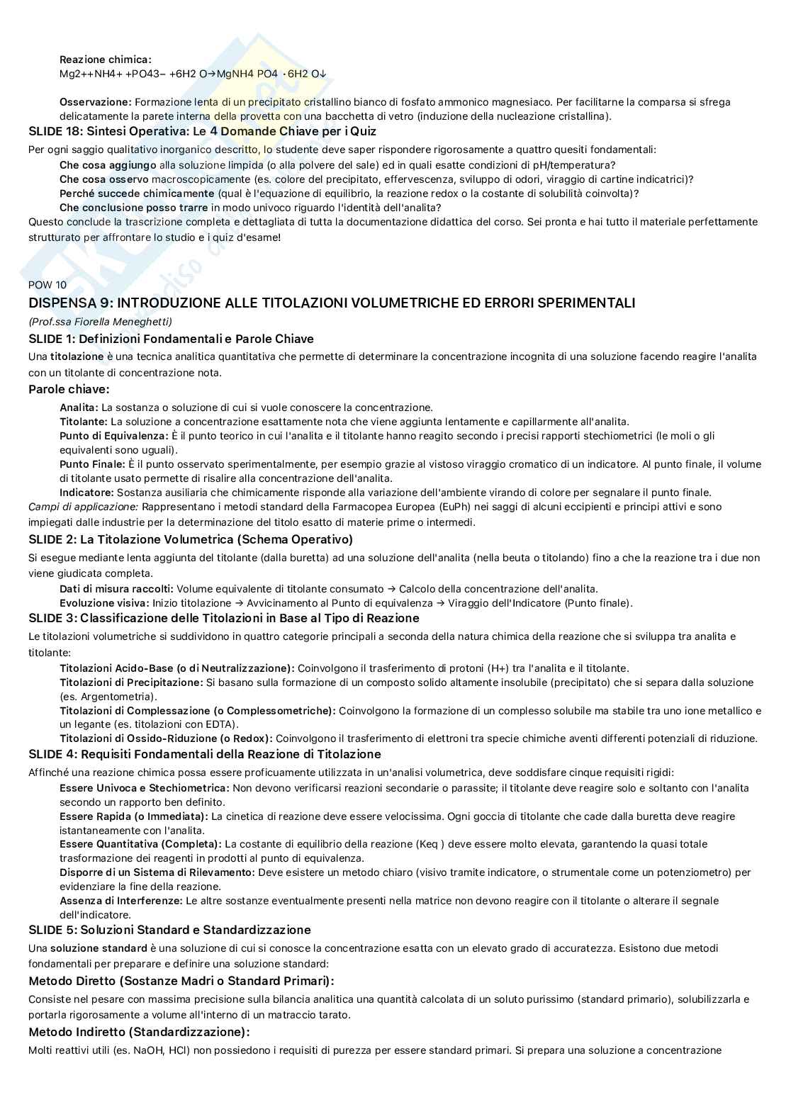 Principi di analisi farmaceutica quantitativa Pag. 26