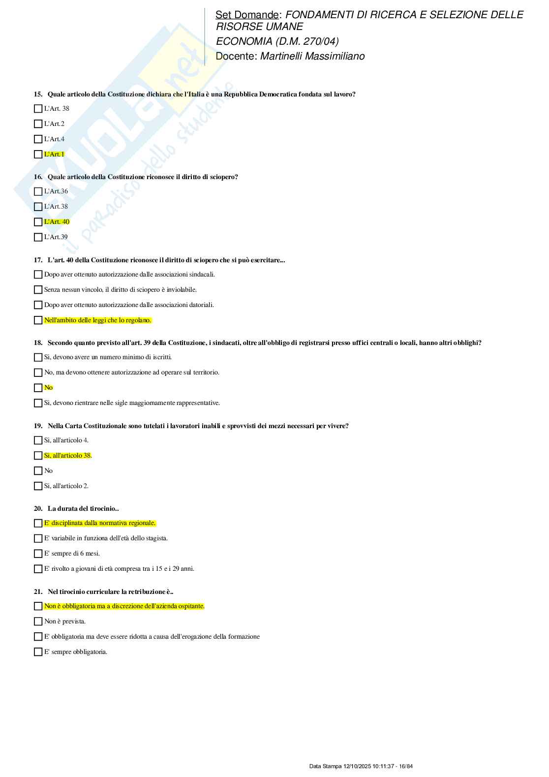 Paniere nuovo (2026) completo di Fondamenti di ricerca e selezione delle risorse umane  Pag. 16