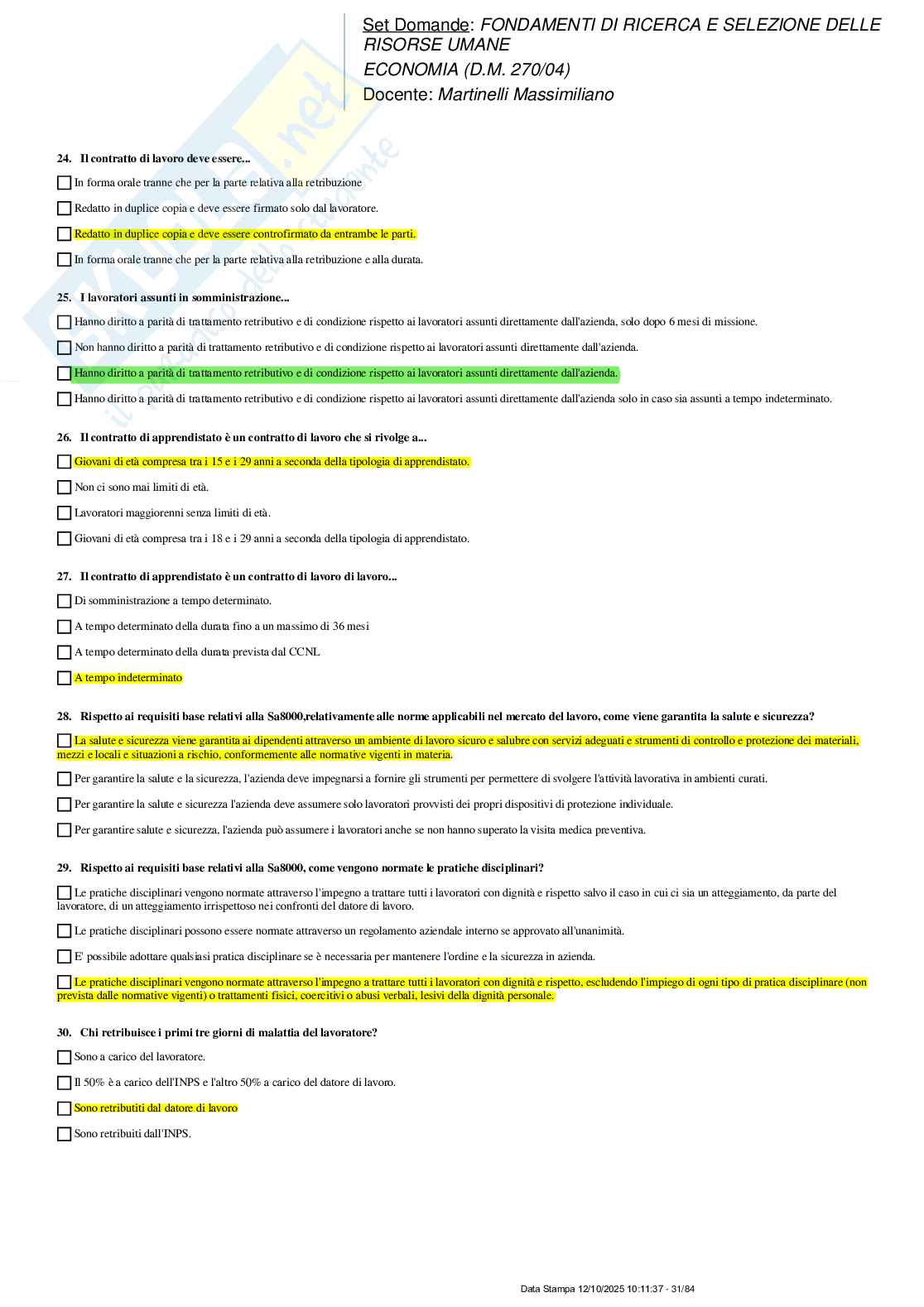 Paniere nuovo (2026) completo di Fondamenti di ricerca e selezione delle risorse umane  Pag. 31