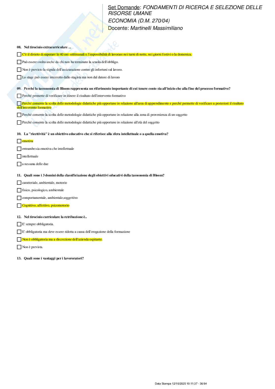 Paniere nuovo (2026) completo di Fondamenti di ricerca e selezione delle risorse umane  Pag. 36