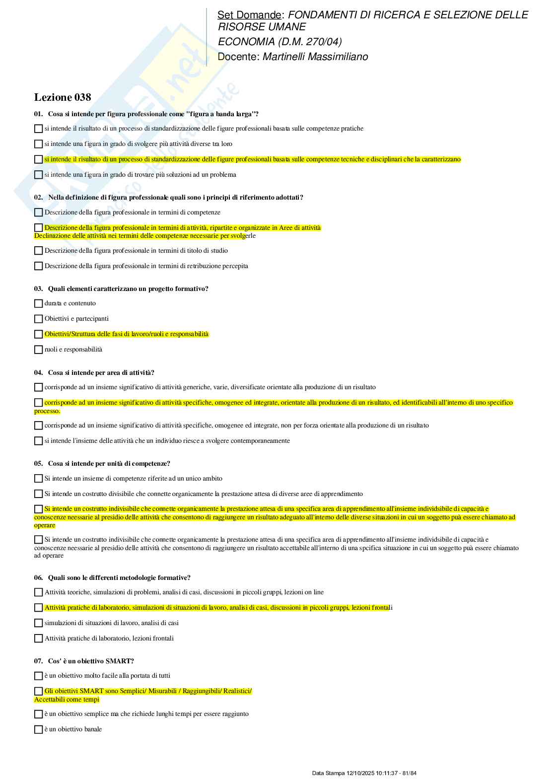 Paniere nuovo (2026) completo di Fondamenti di ricerca e selezione delle risorse umane  Pag. 81