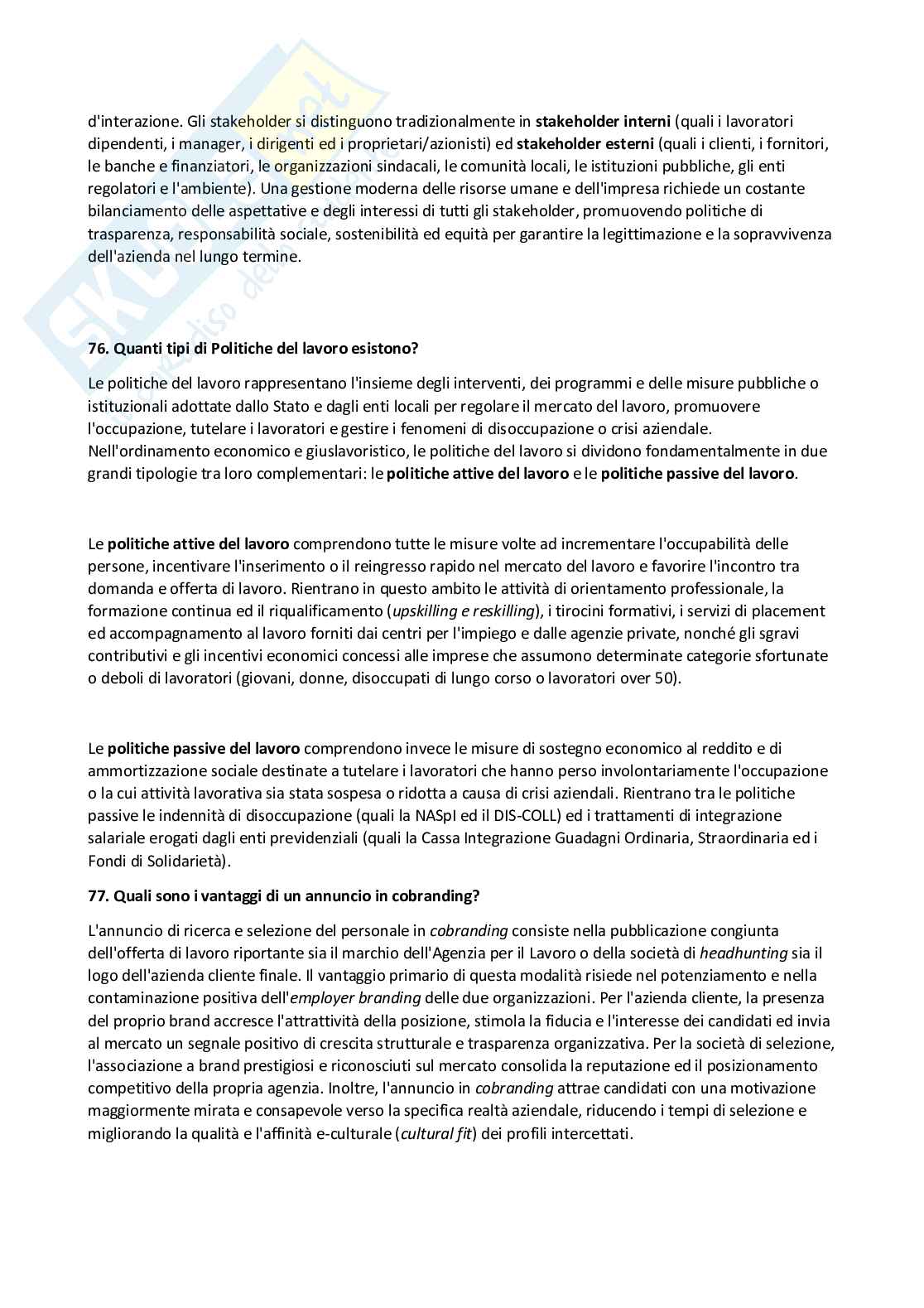 Paniere nuovo (2026) completo di Fondamenti di ricerca e selezione delle risorse umane  Pag. 91