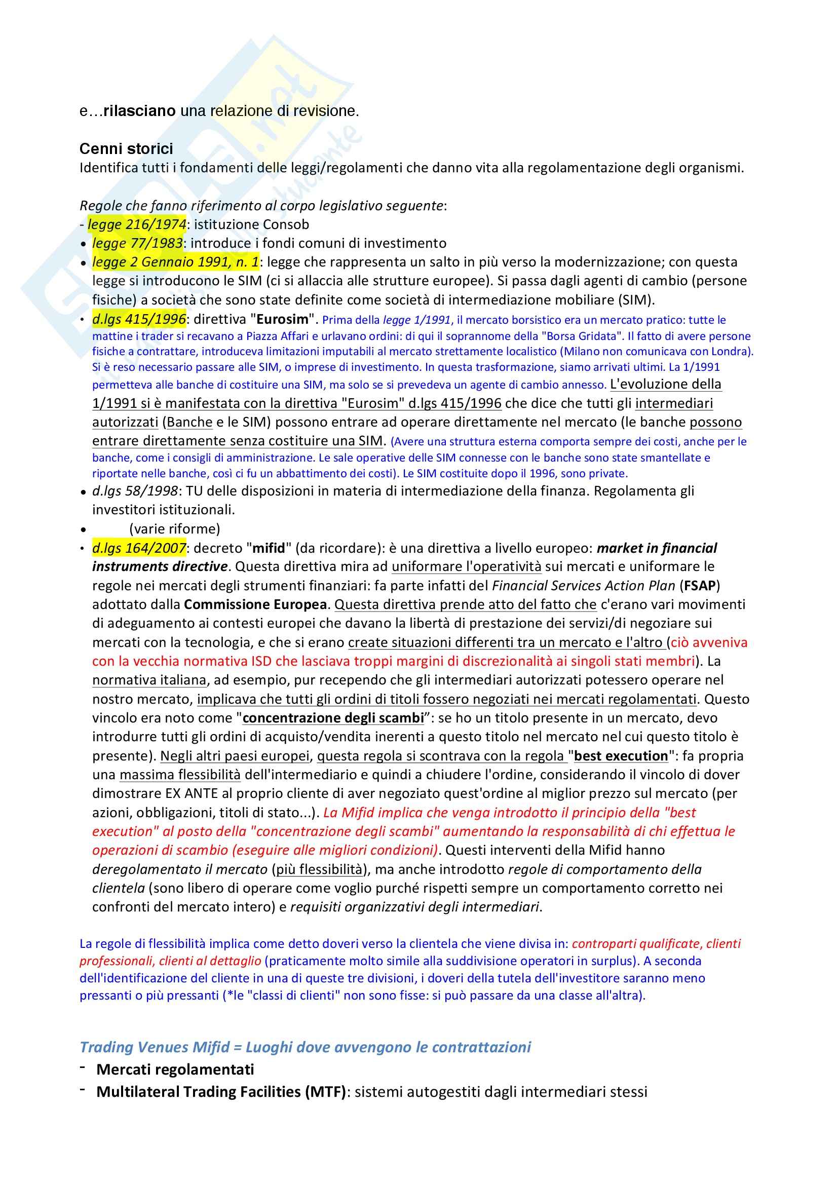Economia del mercato mobiliare - I parziale Pag. 21