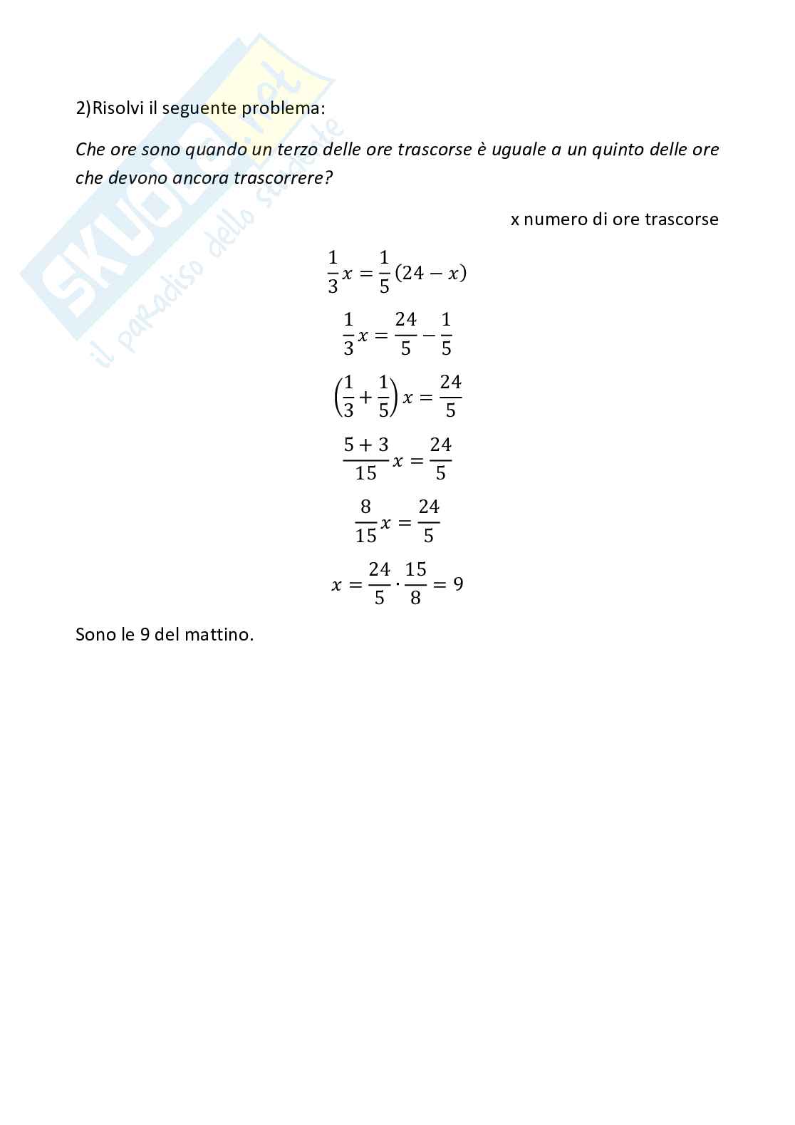 Compito classe II liceo scientifico, primo compito dell'anno Pag. 2