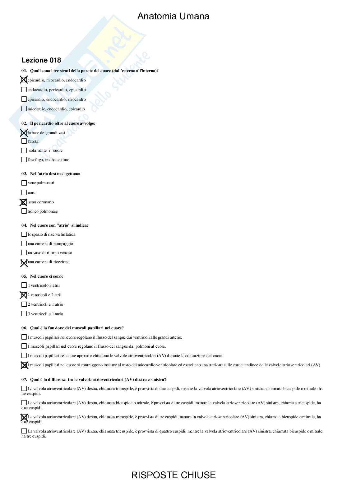Anatomia umana - Paniere compilato Pag. 26