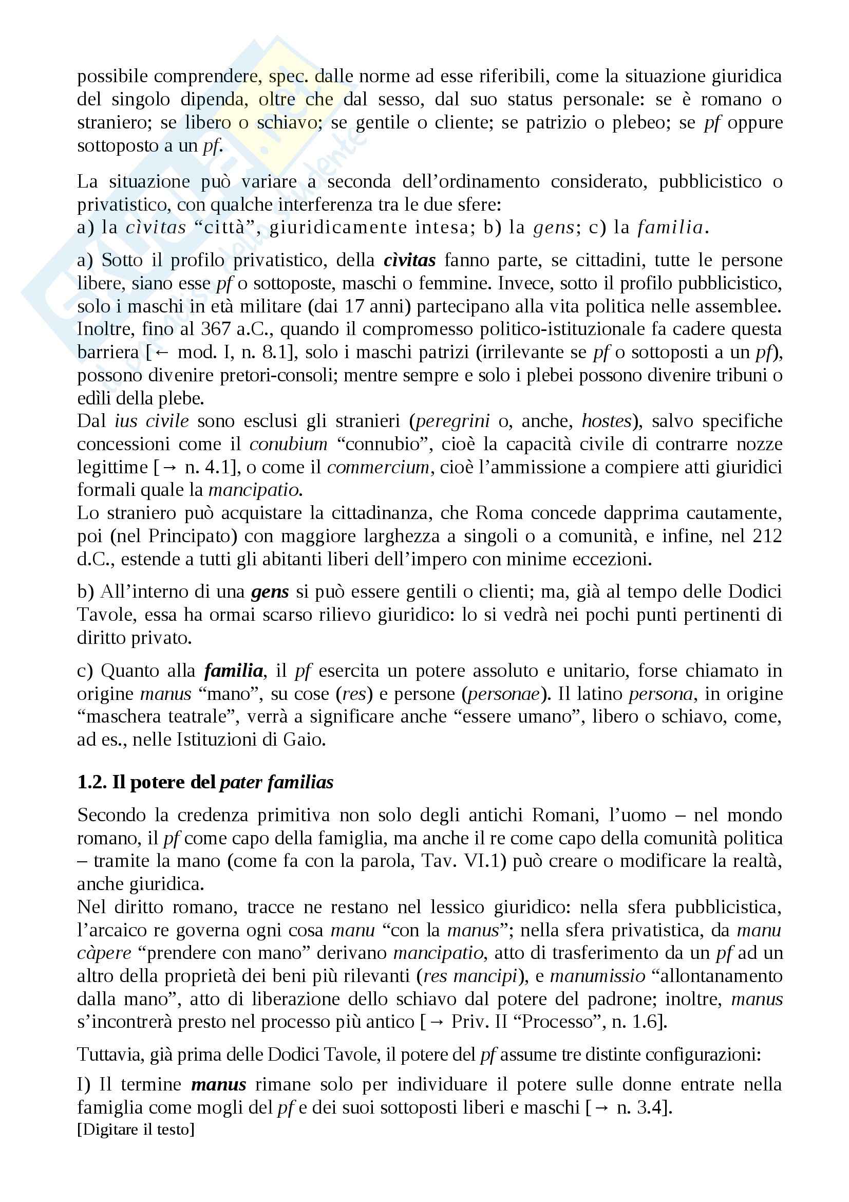 Istituzioni di diritto  romano - persone e famiglia Pag. 2