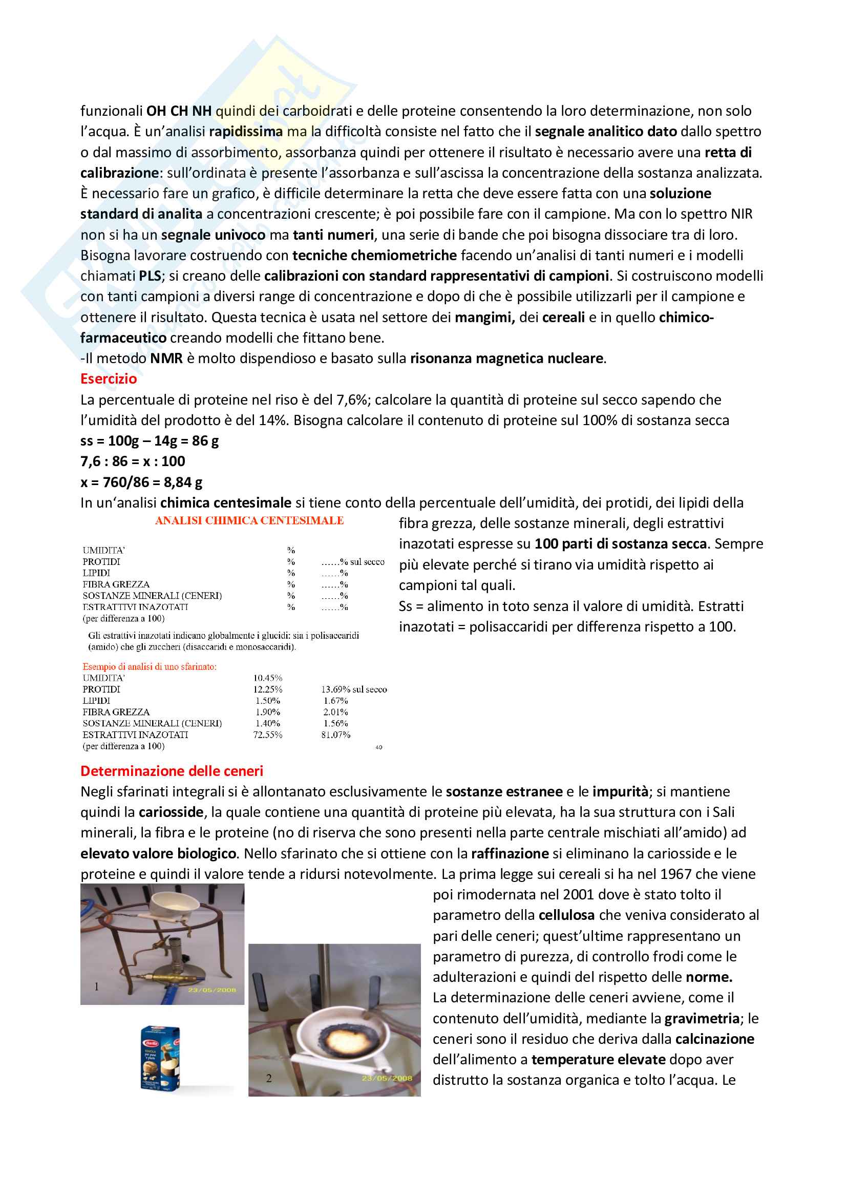 Analisi chimiche dei prodotti alimentari Pag. 6