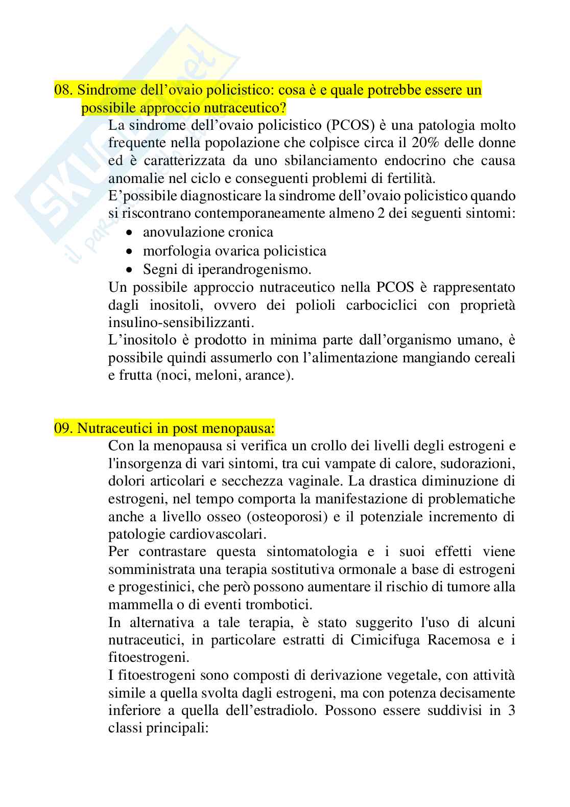 Paniere completo di Nutraceutici integratori functional foods (2026) - Risposte multiple e aperte corrette Pag. 36