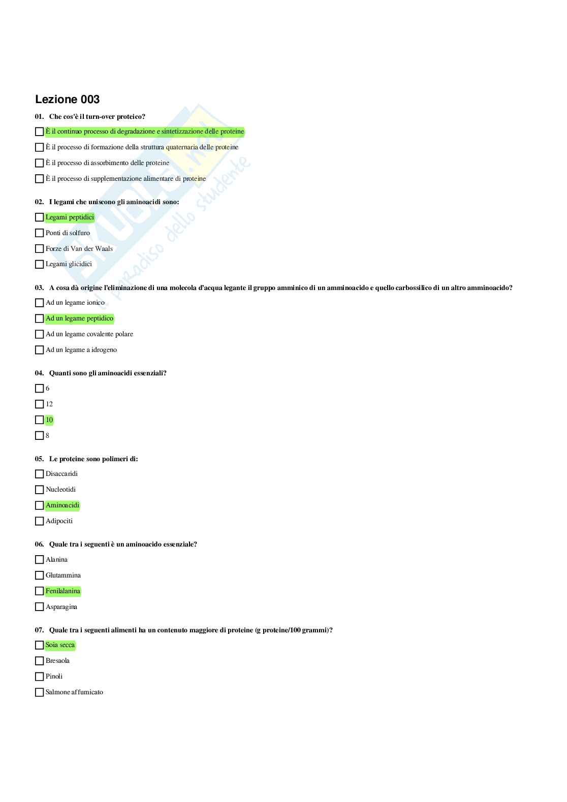 Paniere completo di Nutraceutici integratori functional foods (2026) - Risposte multiple e aperte corrette Pag. 6