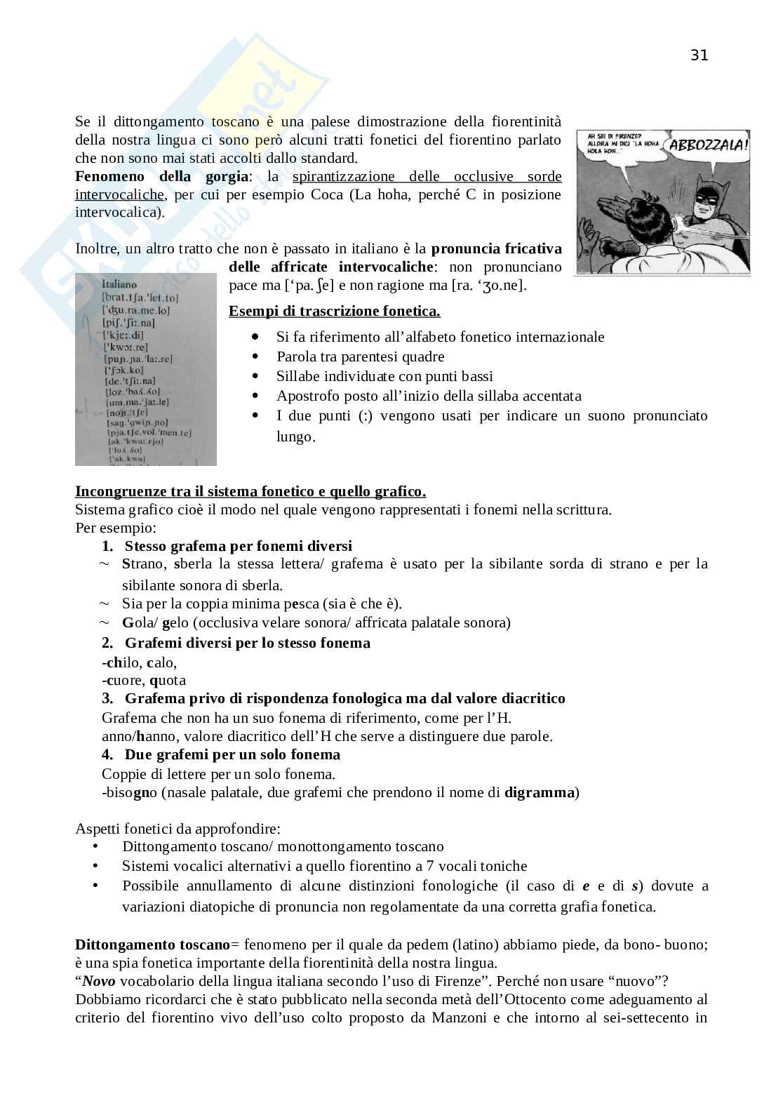 Linguistica italiana Pag. 31