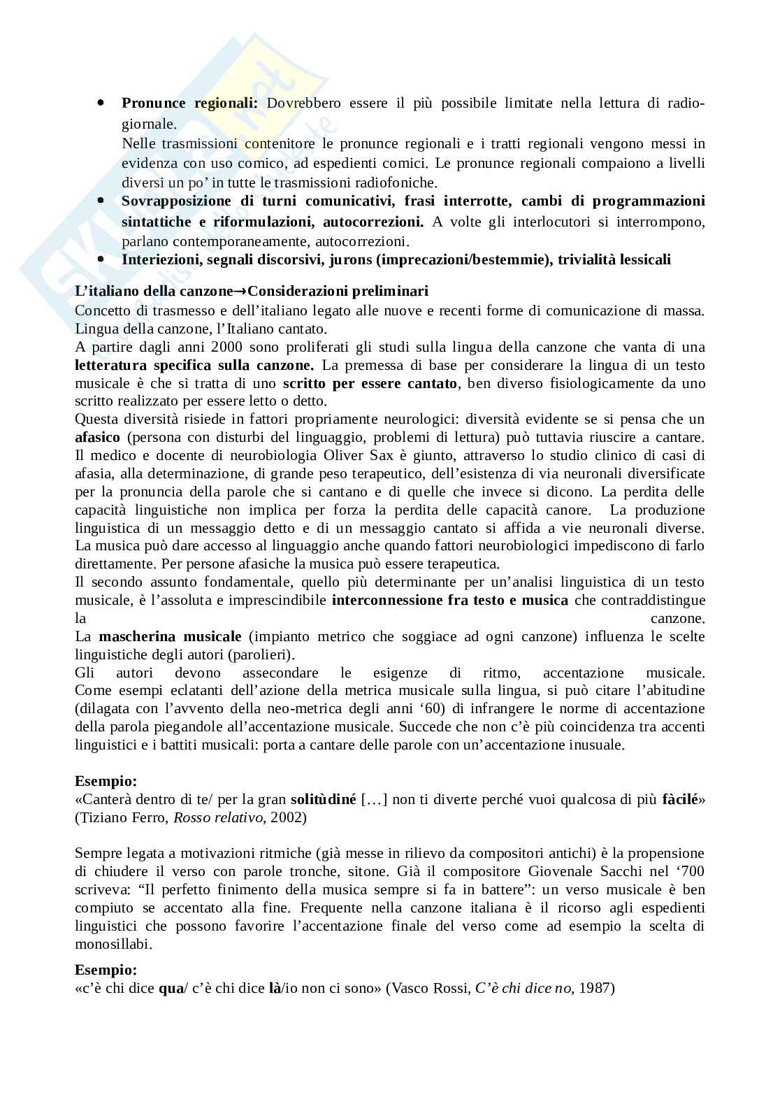 Linguistica italiana Pag. 86