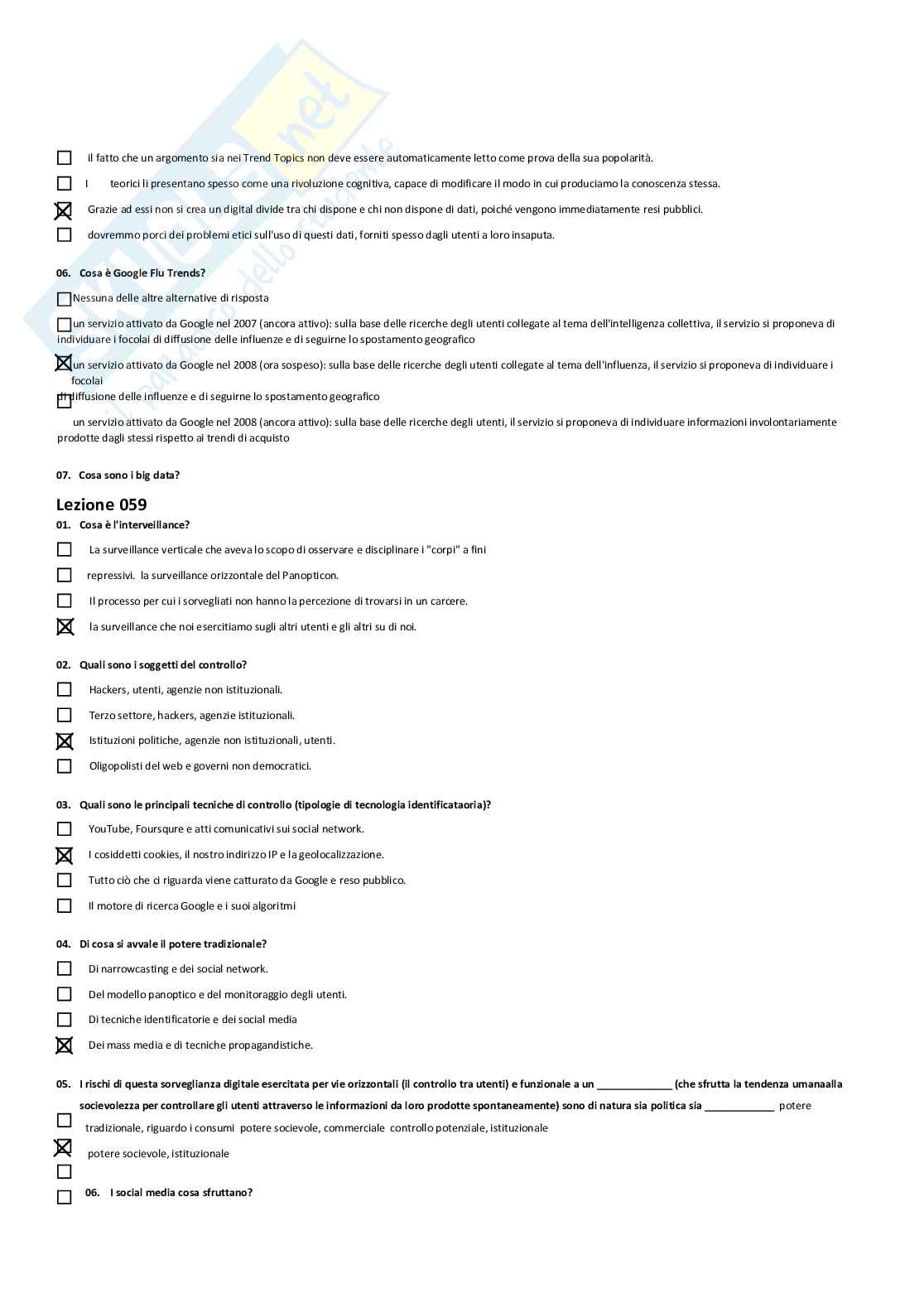 Paniere Comunicazione 2.0 - Risposte multiple  Pag. 51