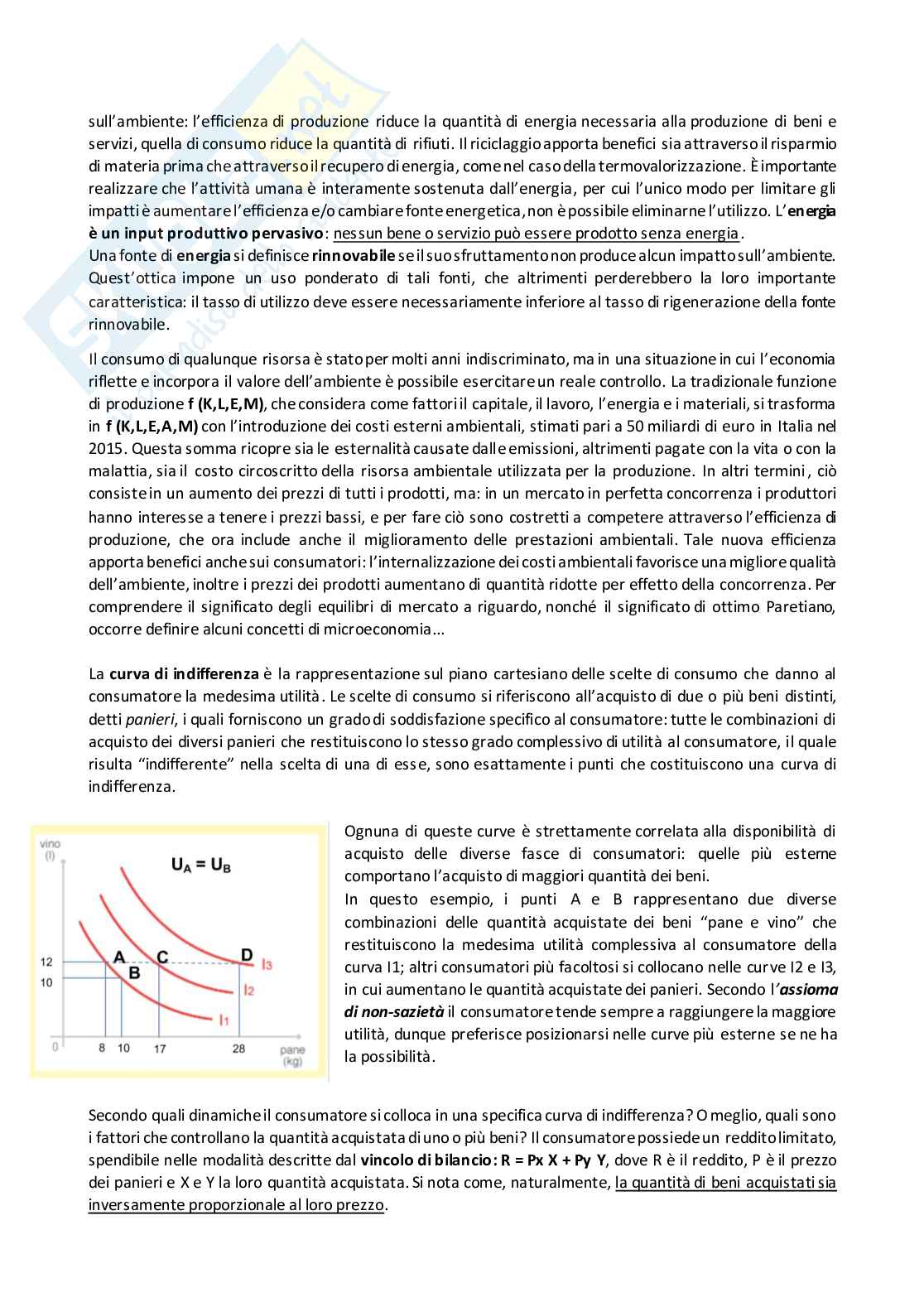 Economia dell'ambiente e dell'energia Pag. 2