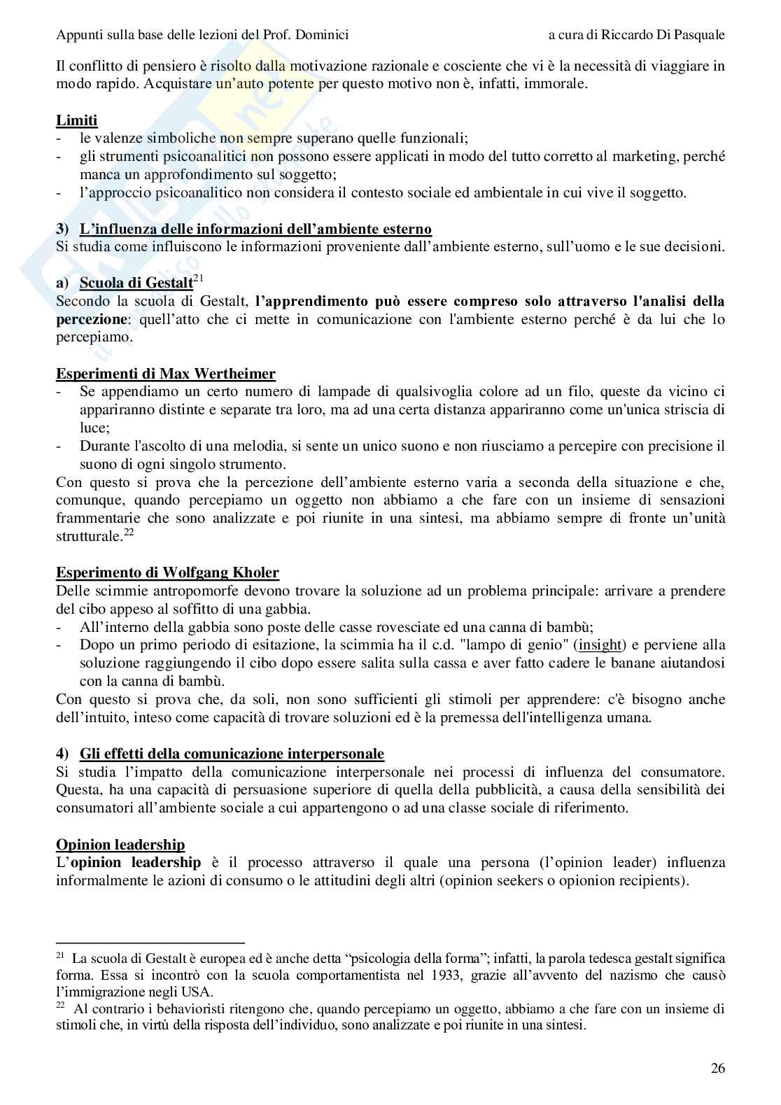 Appunti di Marketing Pag. 26