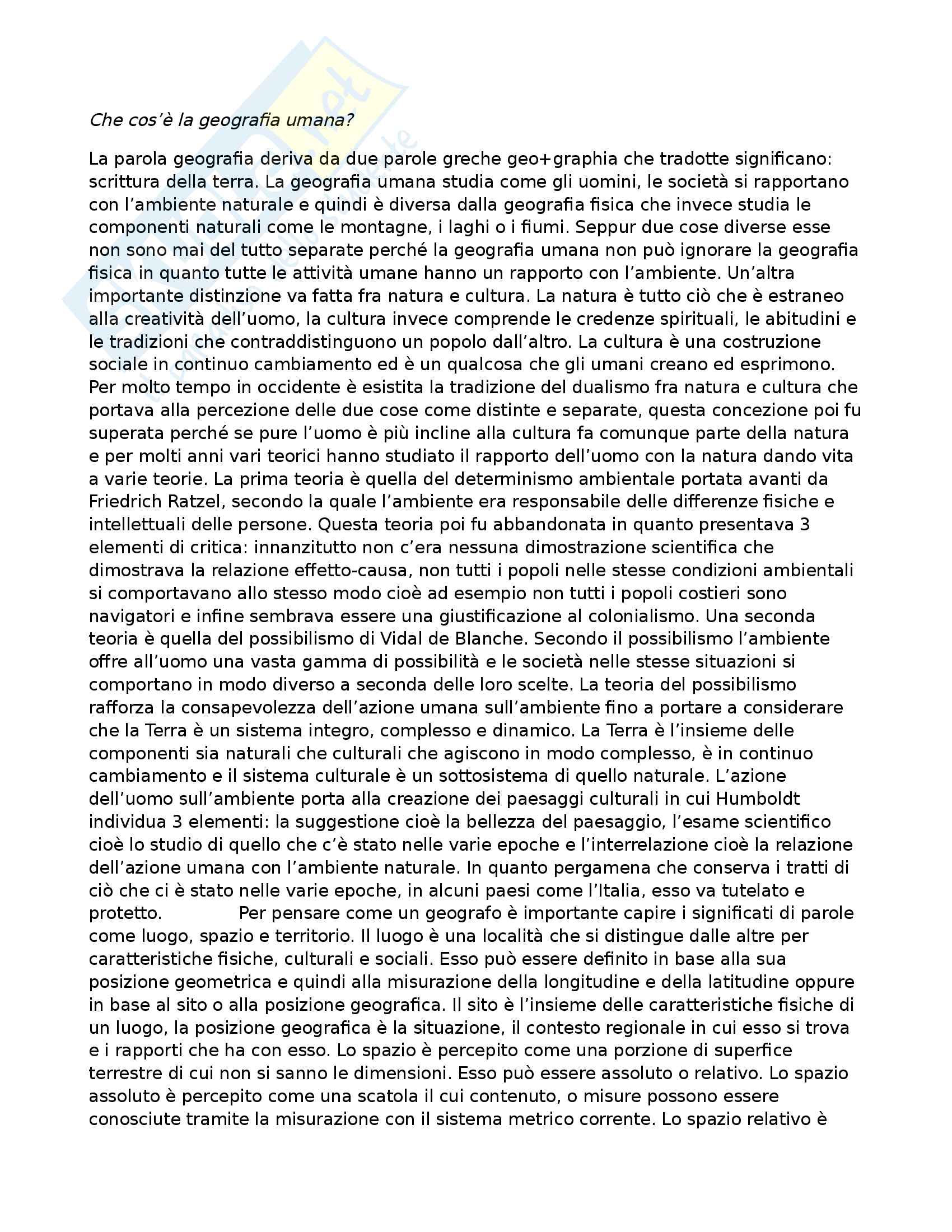 Un Approccio Visuale Geografia Umana