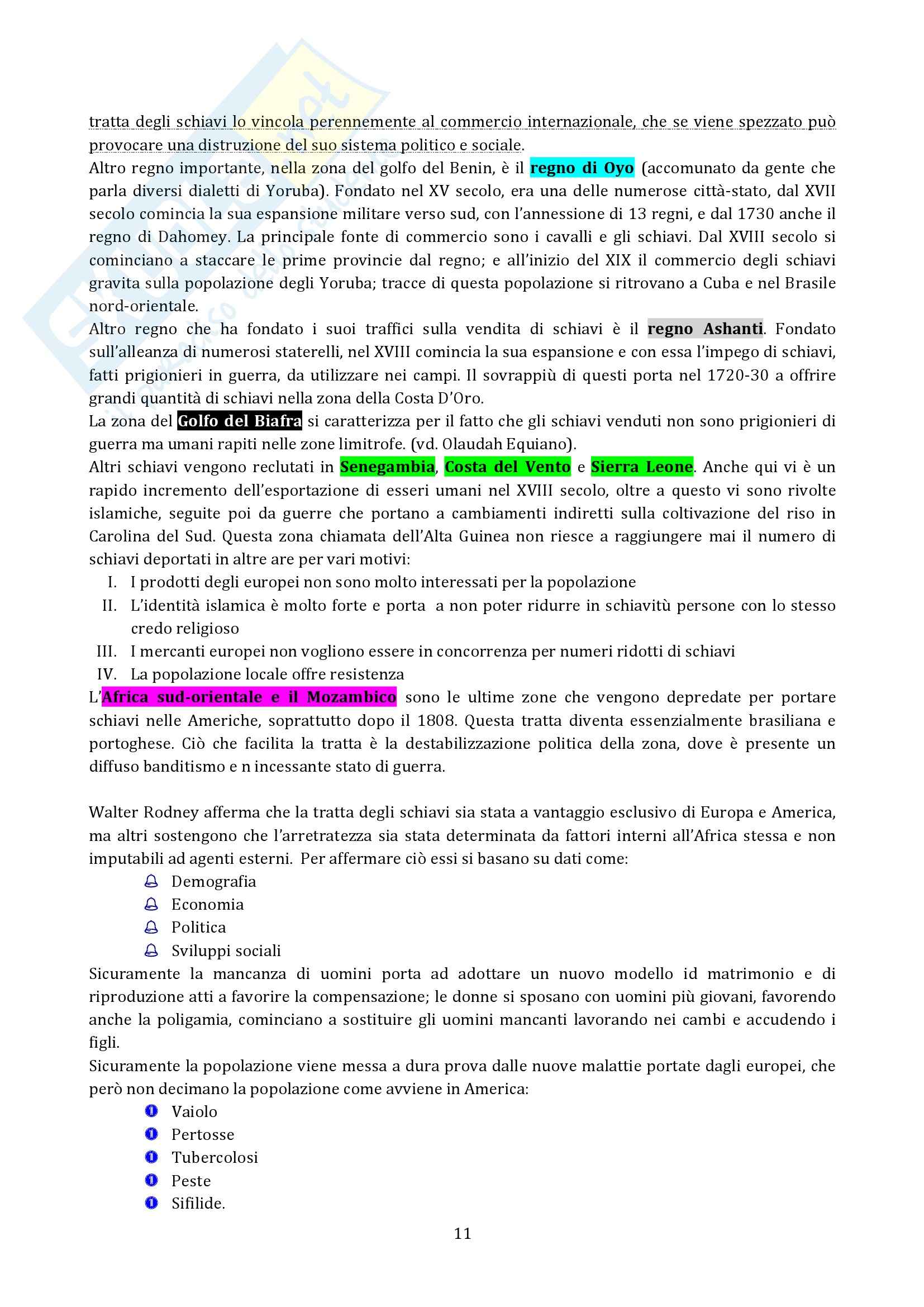Riassunto esame Storia Globale, libro adottato Il Commercio degli Schiavi di Lindsay Pag. 11