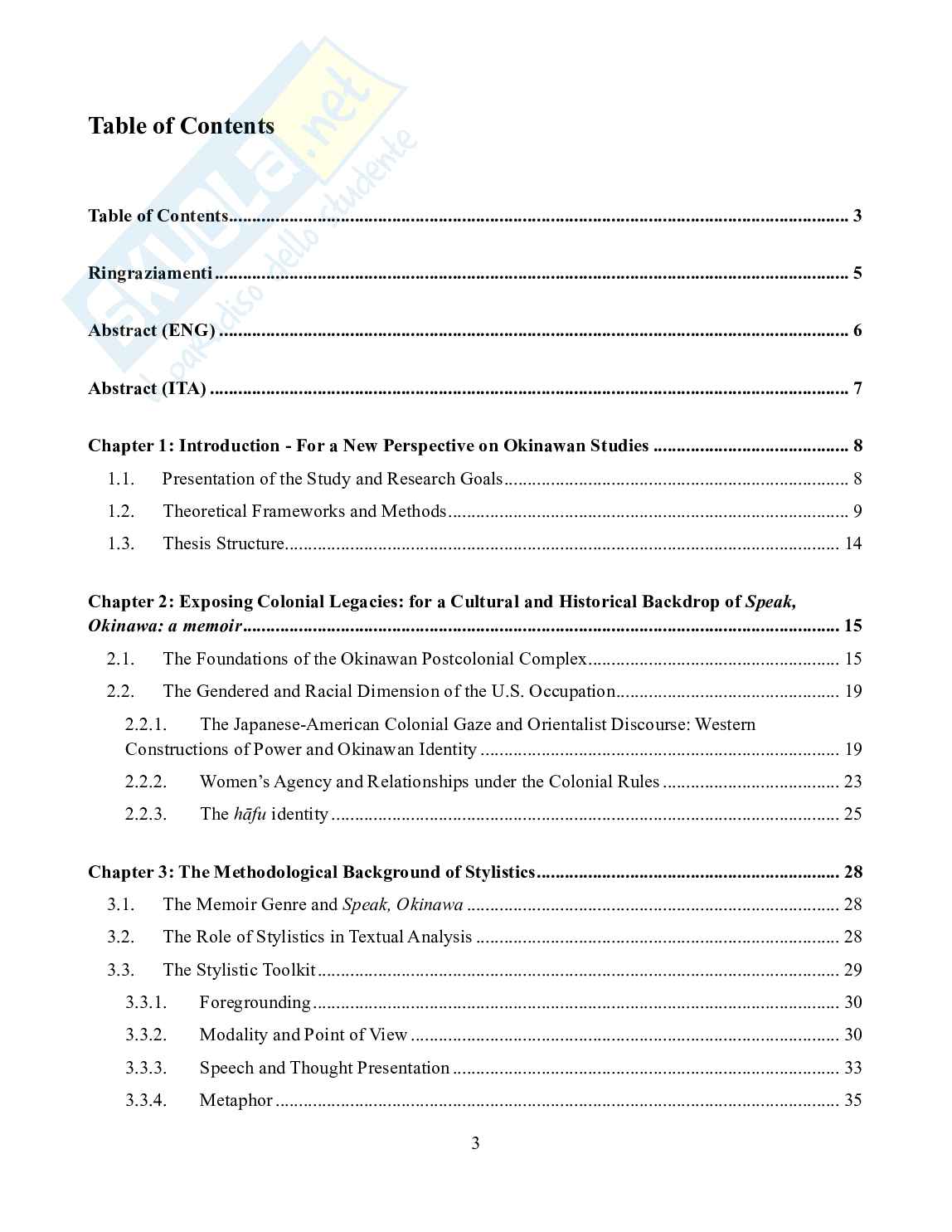 Representing Okinawan Voices in the Construction of Postcolonial Memory and Identity — a Stylistic Analysis of Speak, Okinawa: a Memoir Pag. 2