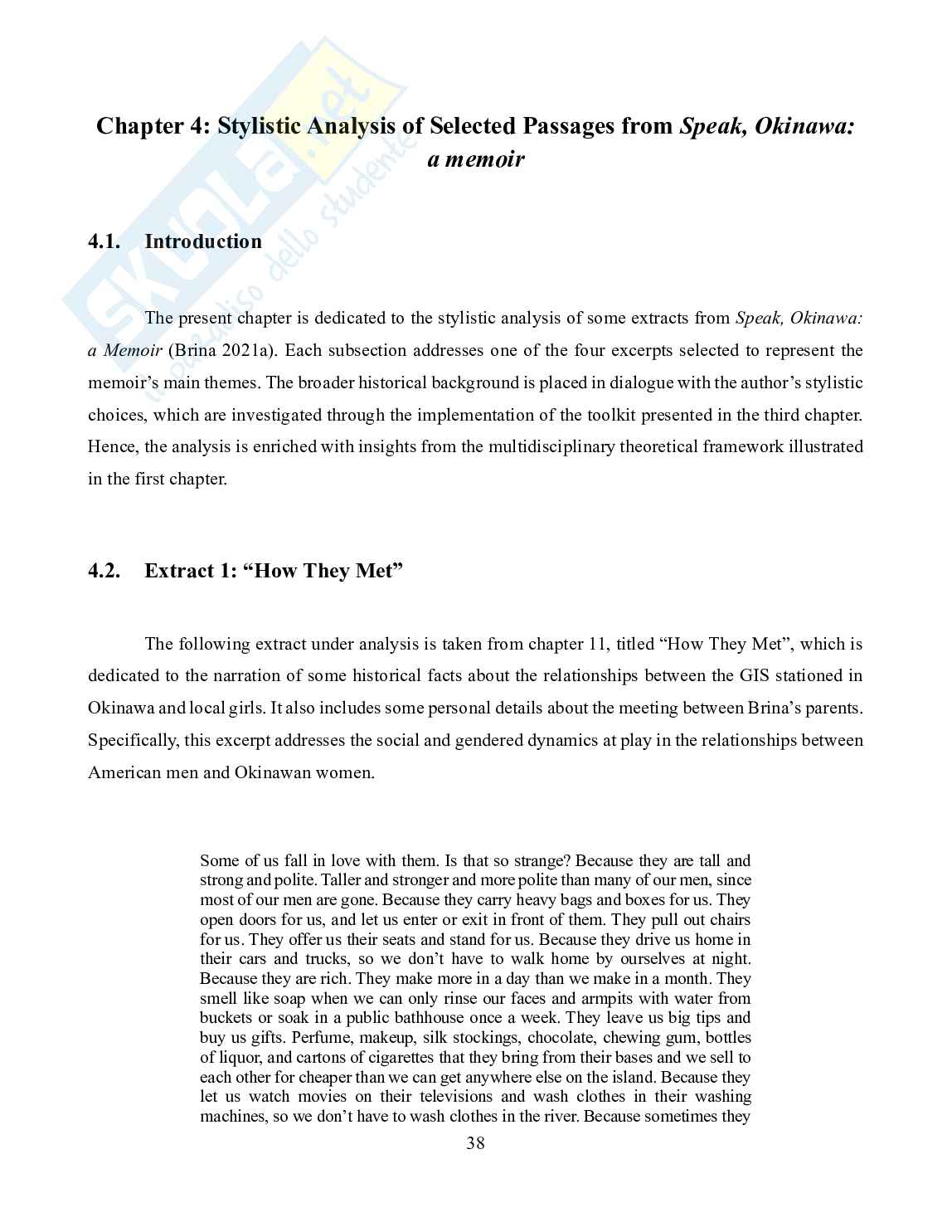 Representing Okinawan Voices in the Construction of Postcolonial Memory and Identity — a Stylistic Analysis of Speak, Okinawa: a Memoir Pag. 36