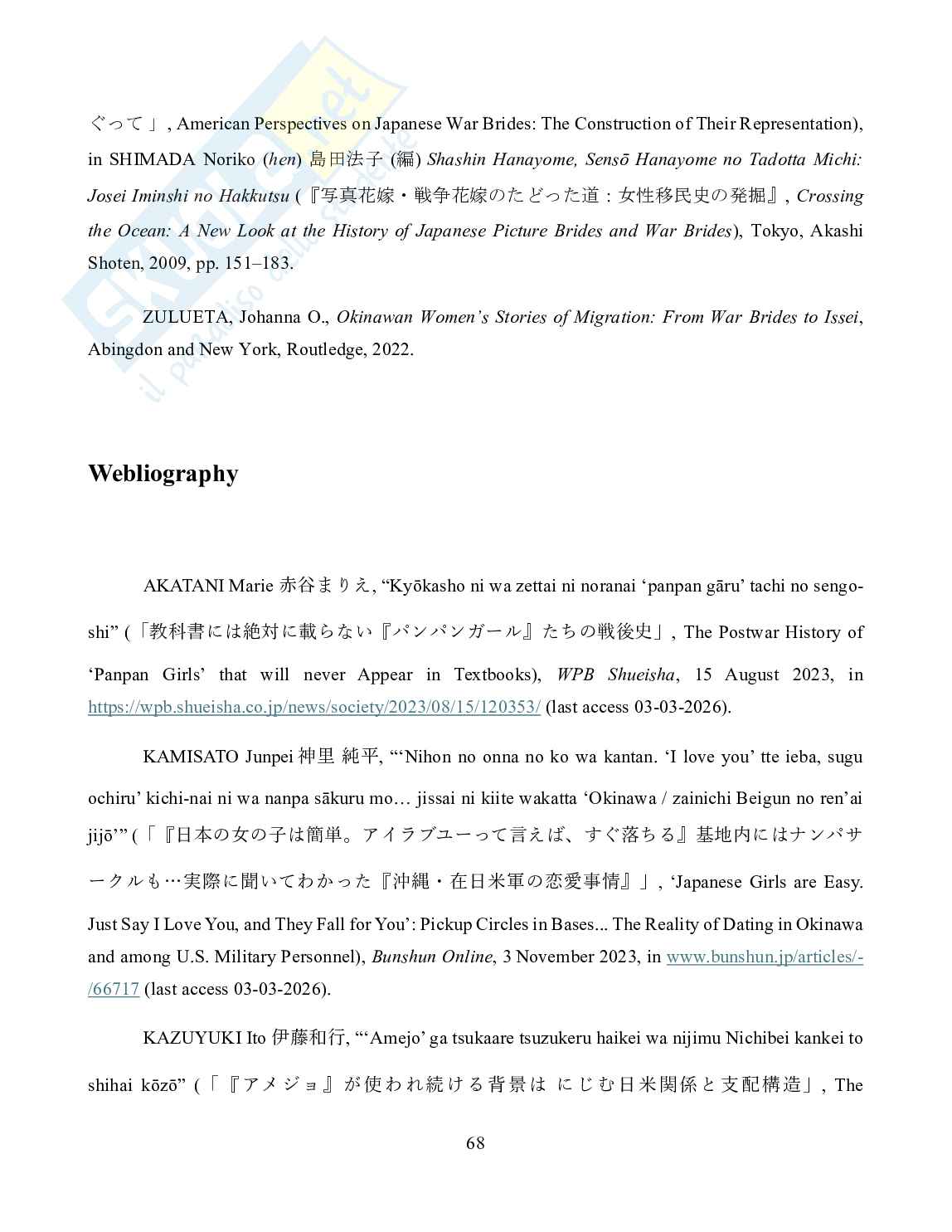 Representing Okinawan Voices in the Construction of Postcolonial Memory and Identity — a Stylistic Analysis of Speak, Okinawa: a Memoir Pag. 66