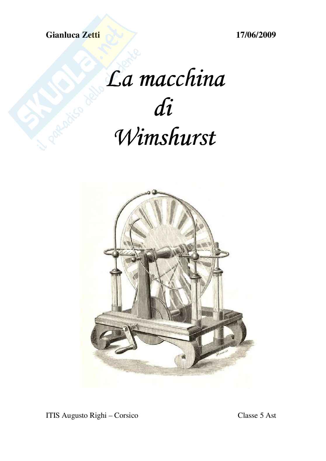 La macchina di Wimshurst Pag. 1