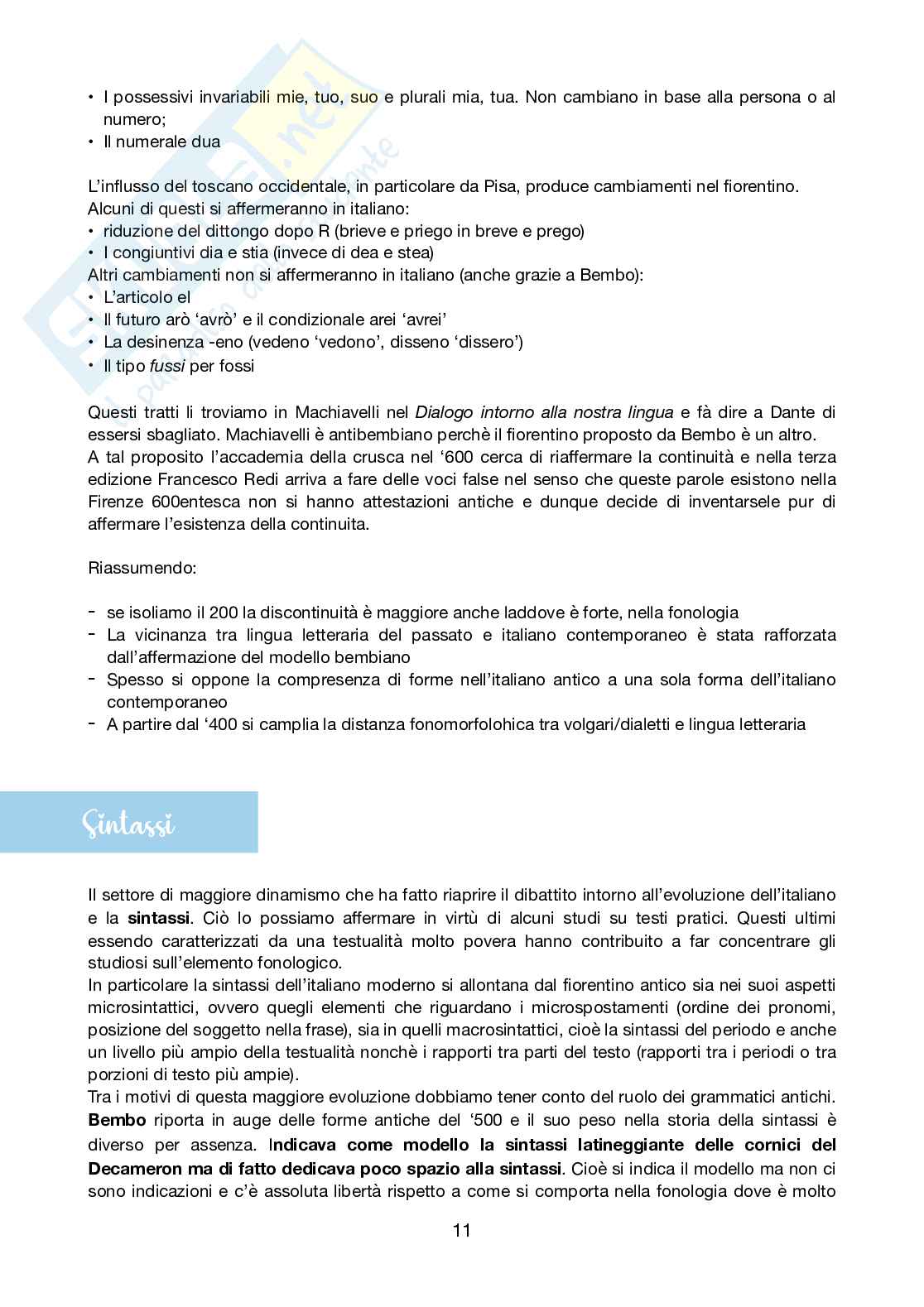 Appunti completi delle lezioni di Linguistica italiana  Pag. 11