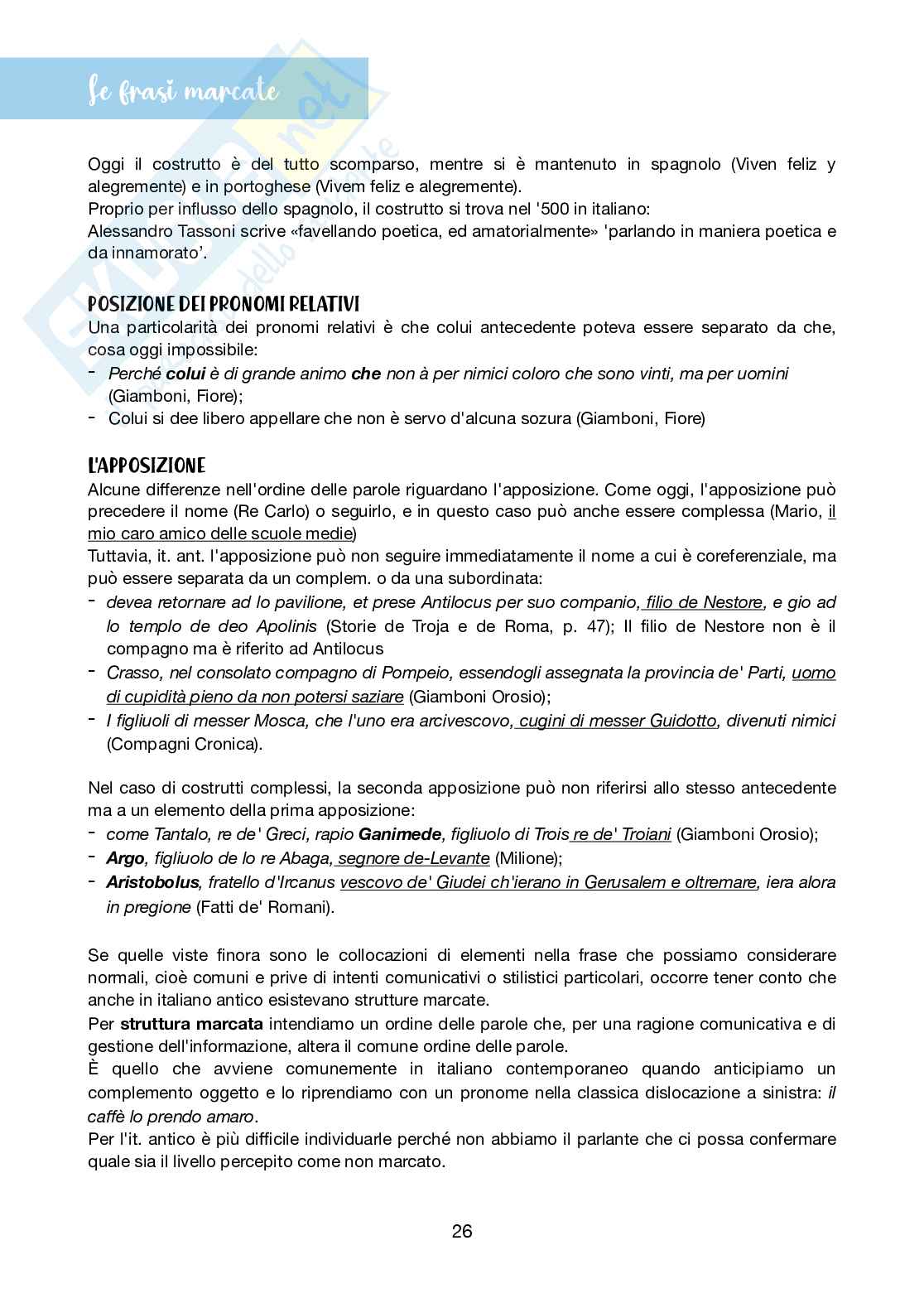 Appunti completi delle lezioni di Linguistica italiana  Pag. 26