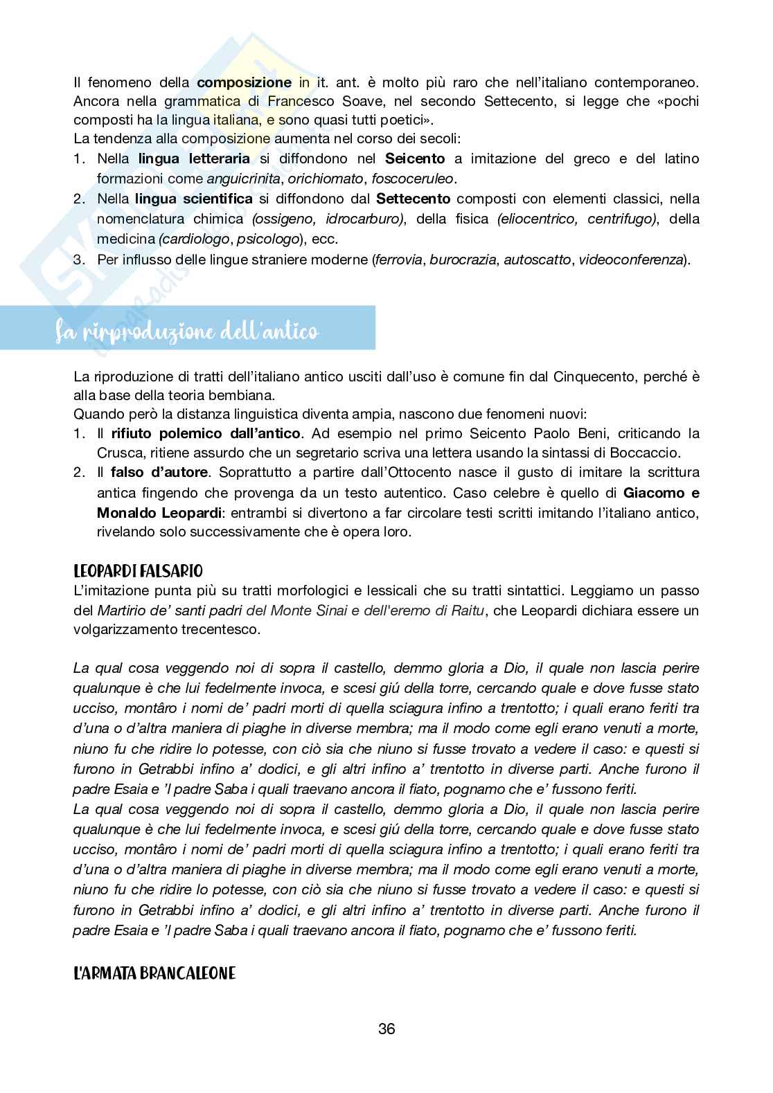 Appunti completi delle lezioni di Linguistica italiana  Pag. 36