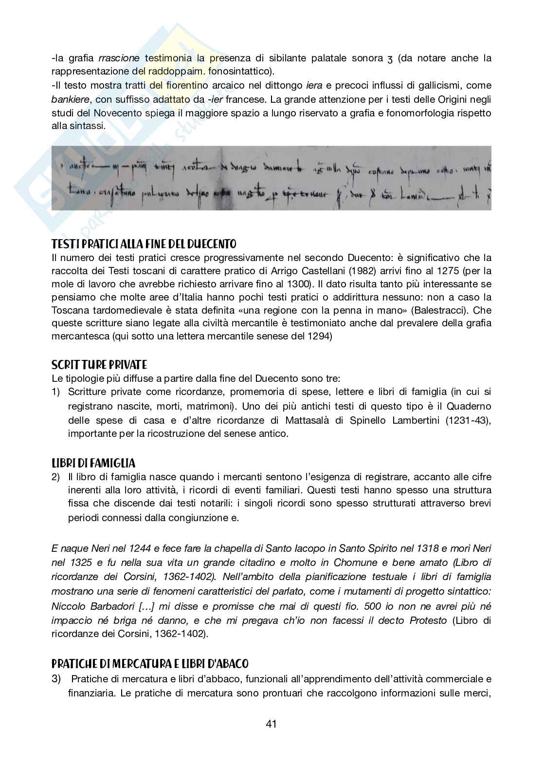 Appunti completi delle lezioni di Linguistica italiana  Pag. 41