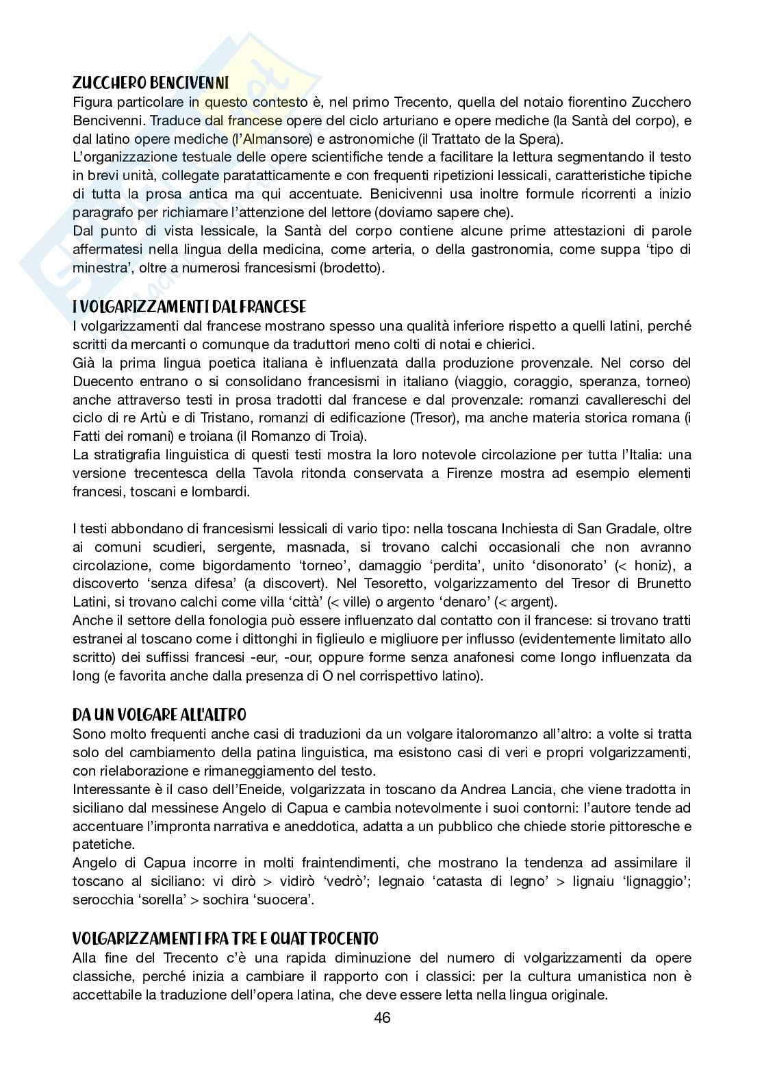 Appunti completi delle lezioni di Linguistica italiana  Pag. 46