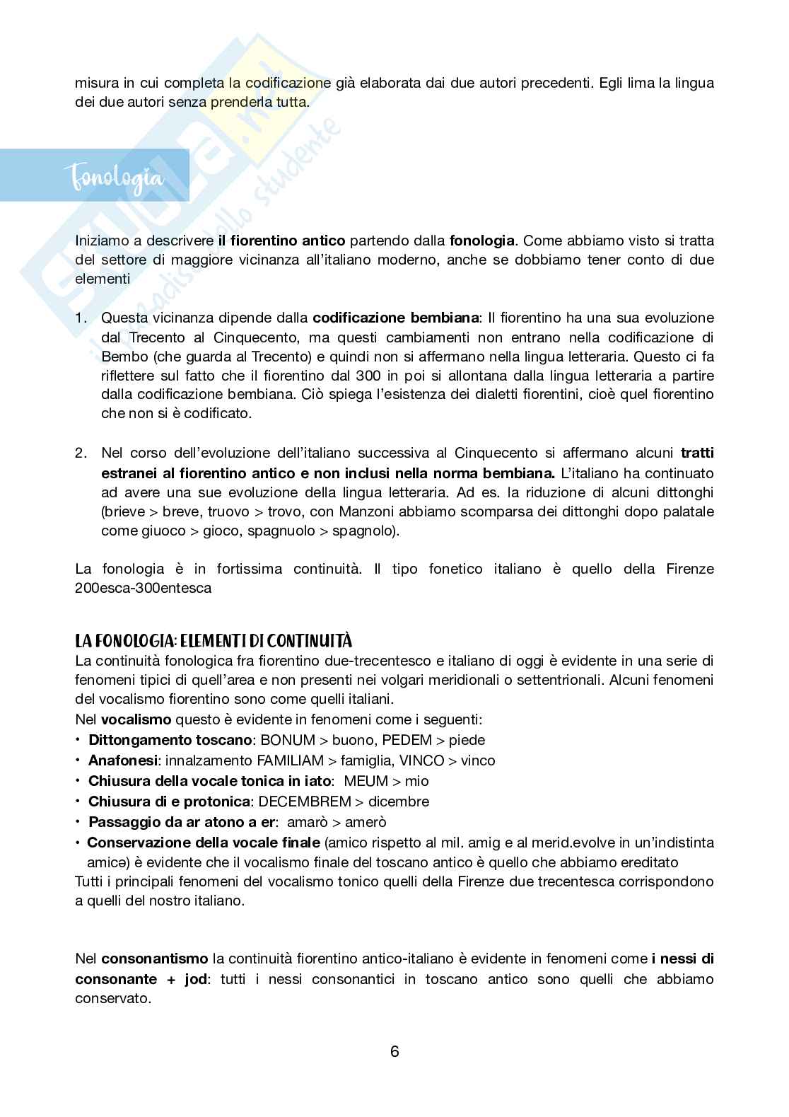 Appunti completi delle lezioni di Linguistica italiana  Pag. 6