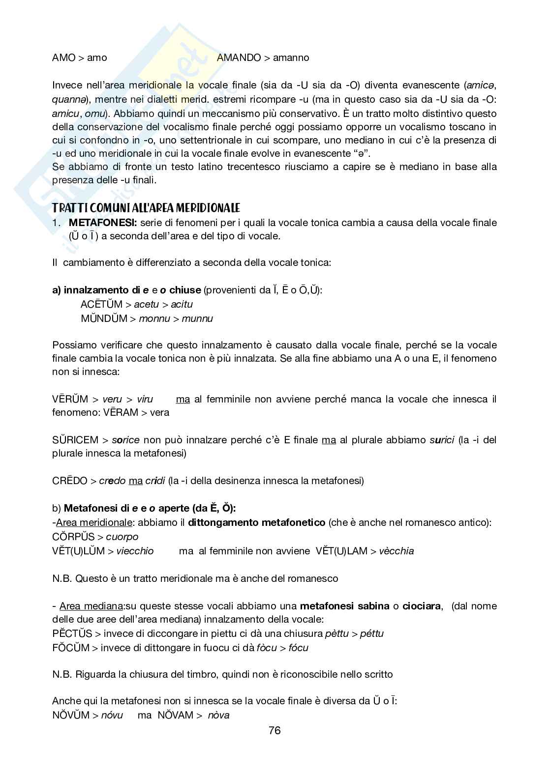 Appunti completi delle lezioni di Linguistica italiana  Pag. 76