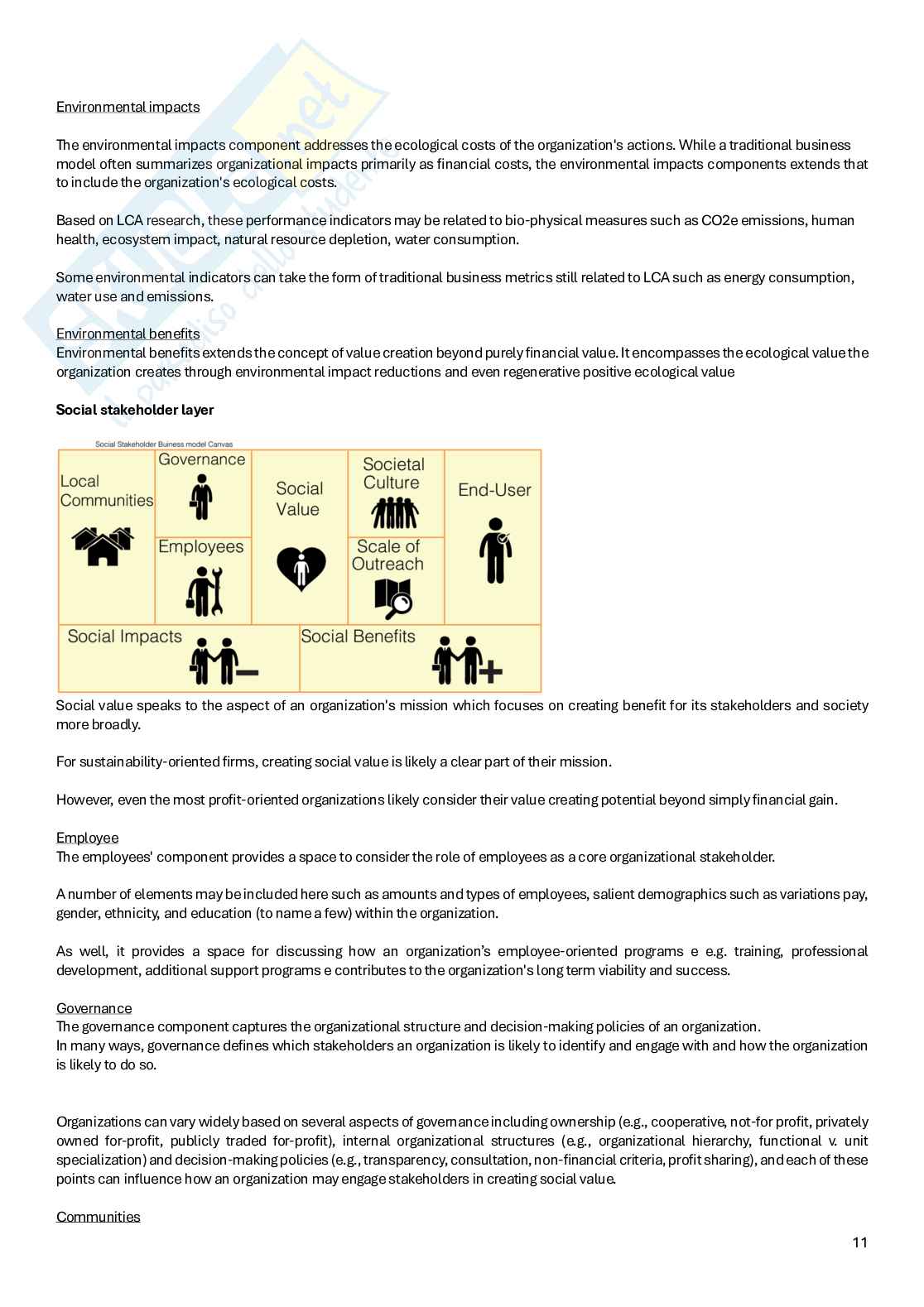 Sustainable business models Pag. 11