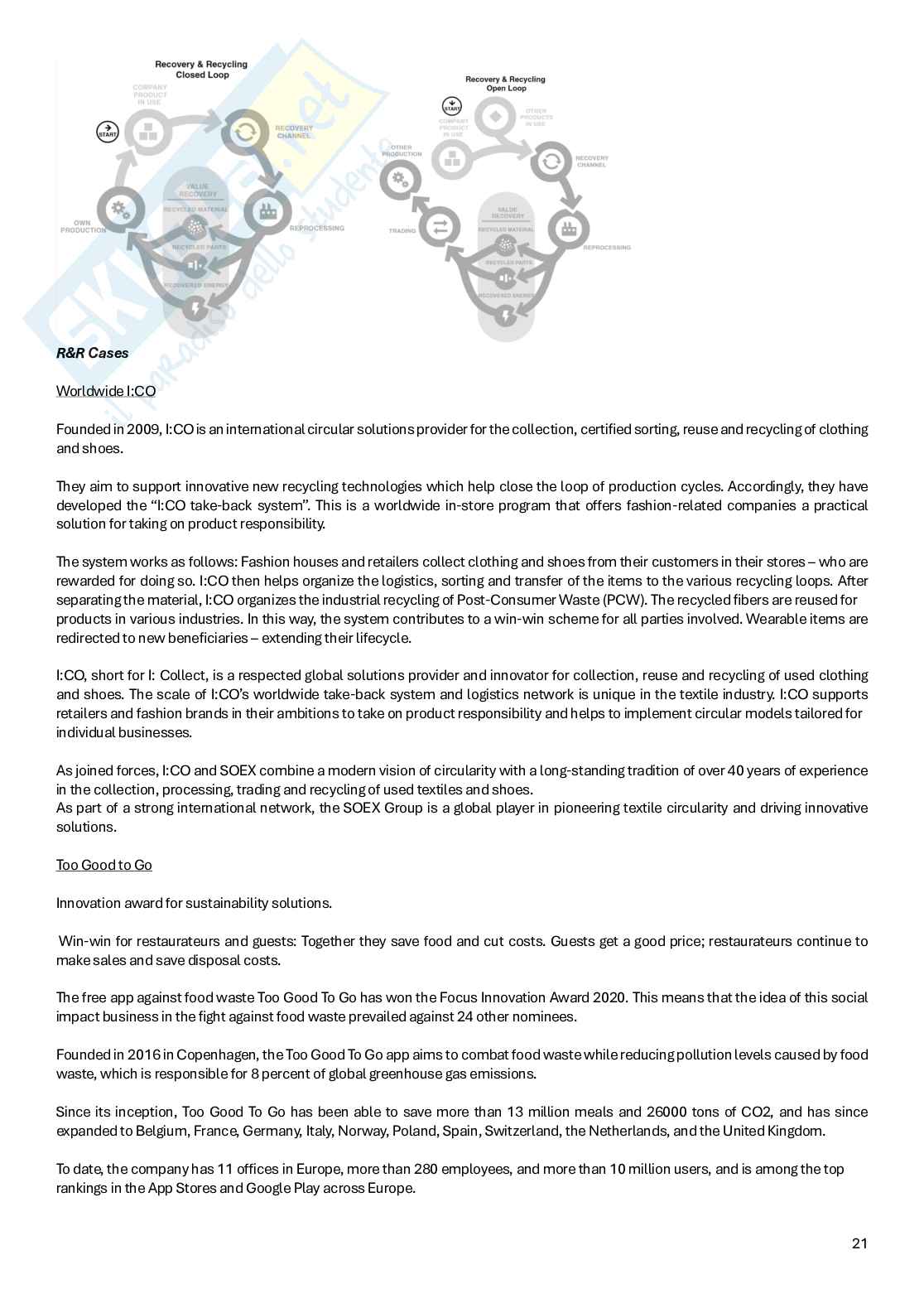 Sustainable business models Pag. 21
