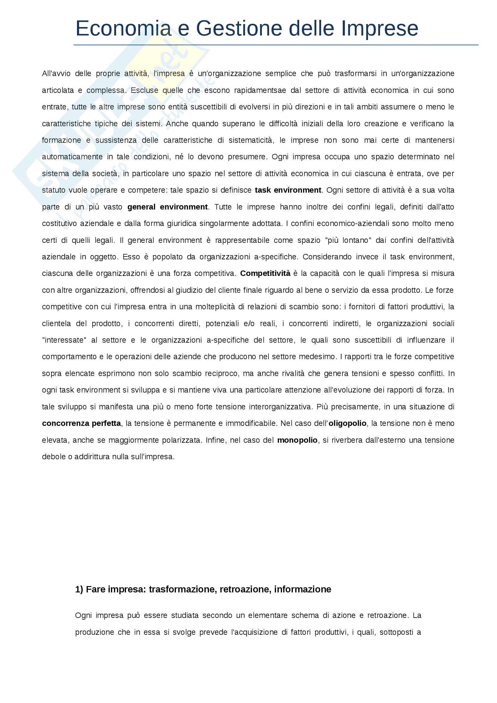 Economia e gestione delle imprese Pag. 1