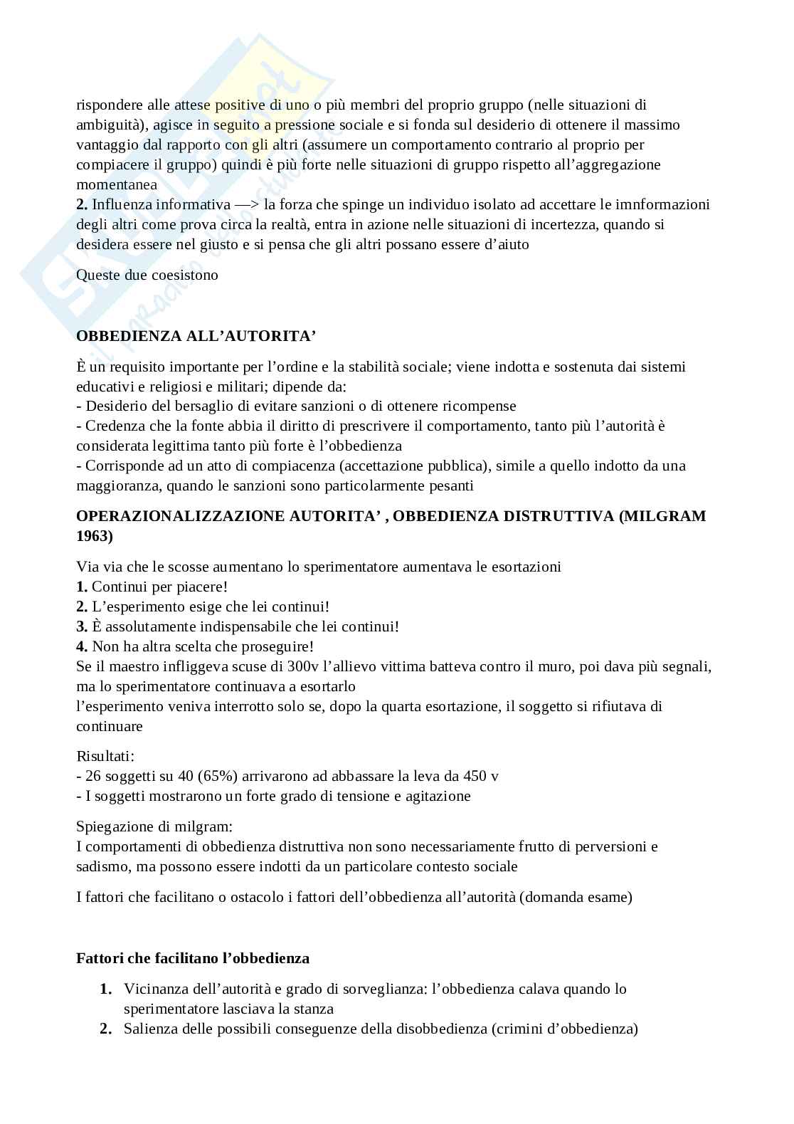 Appunti completi Psicologia sociale I Pag. 11