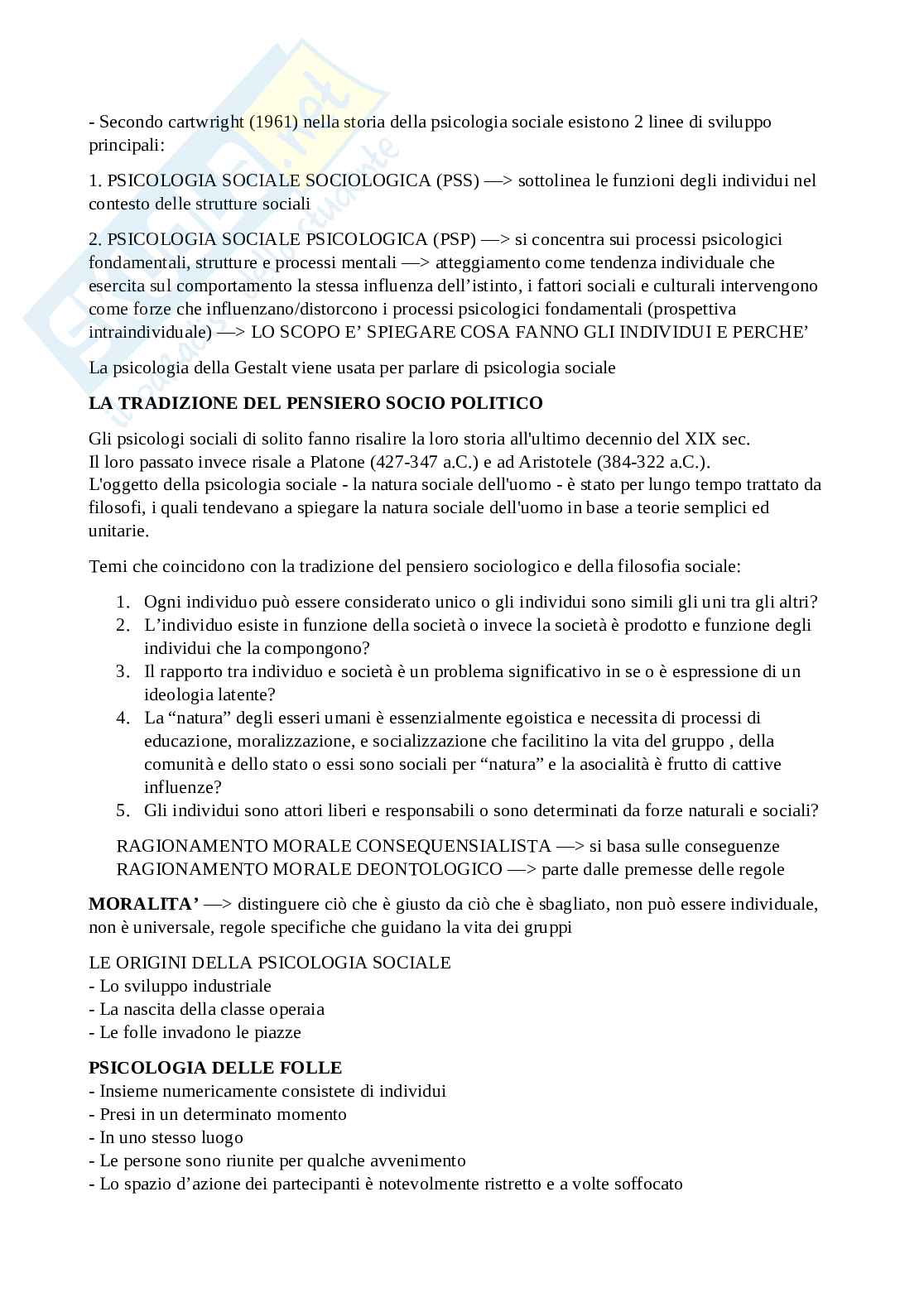 Appunti completi Psicologia sociale I Pag. 2